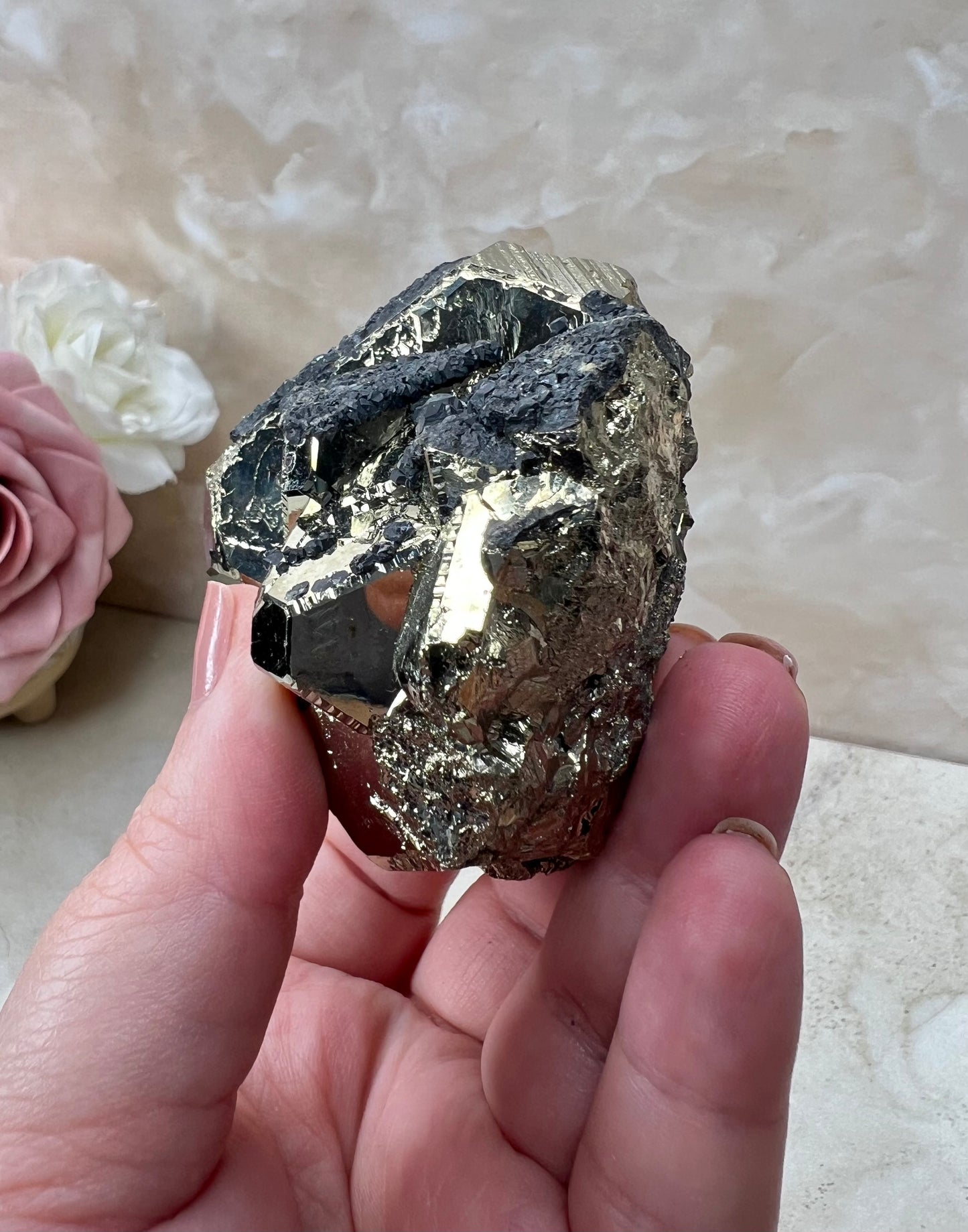 Octahedral Peruvian Pyrite Cluster