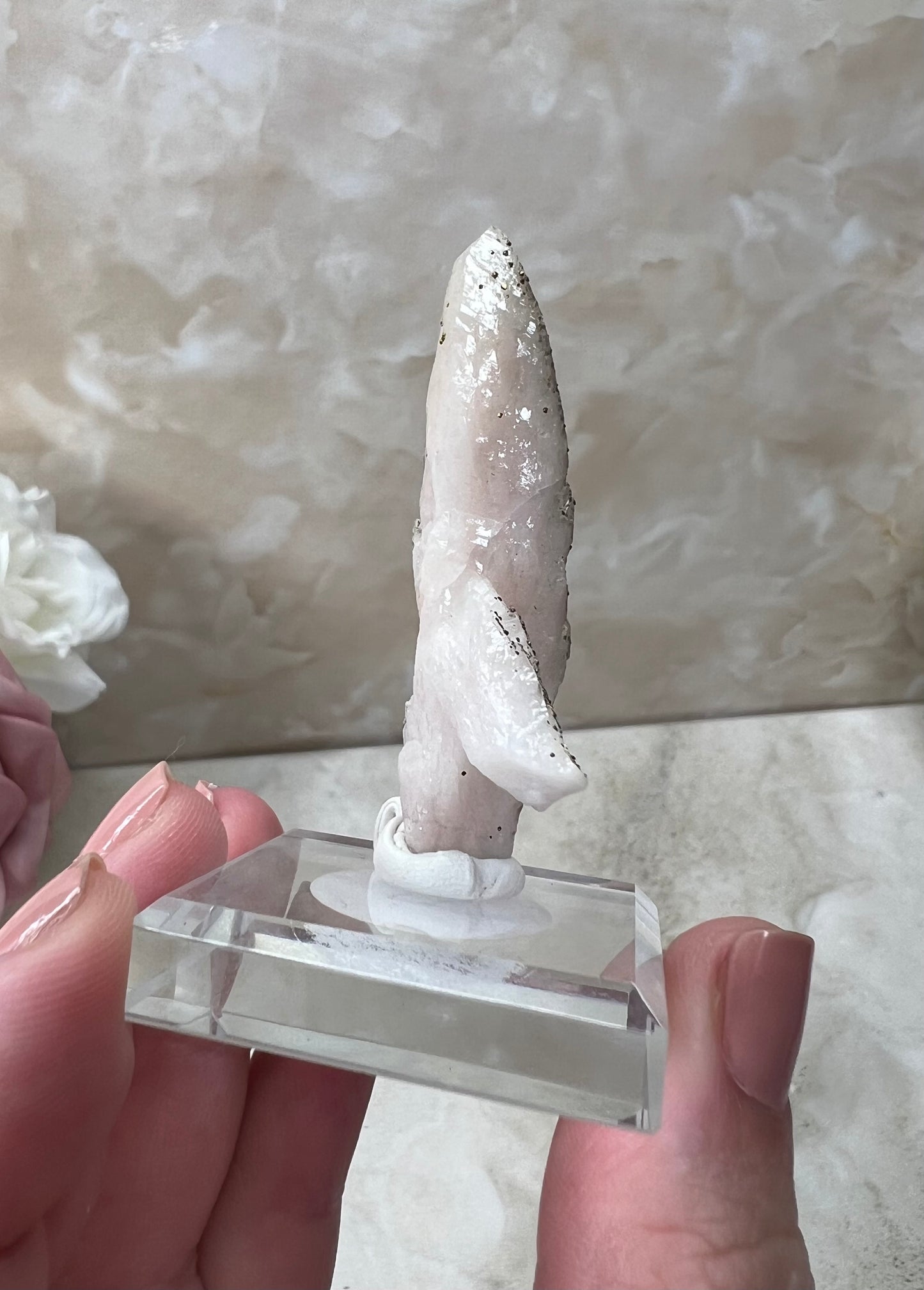 Feather Calcite with Chalcopyrite