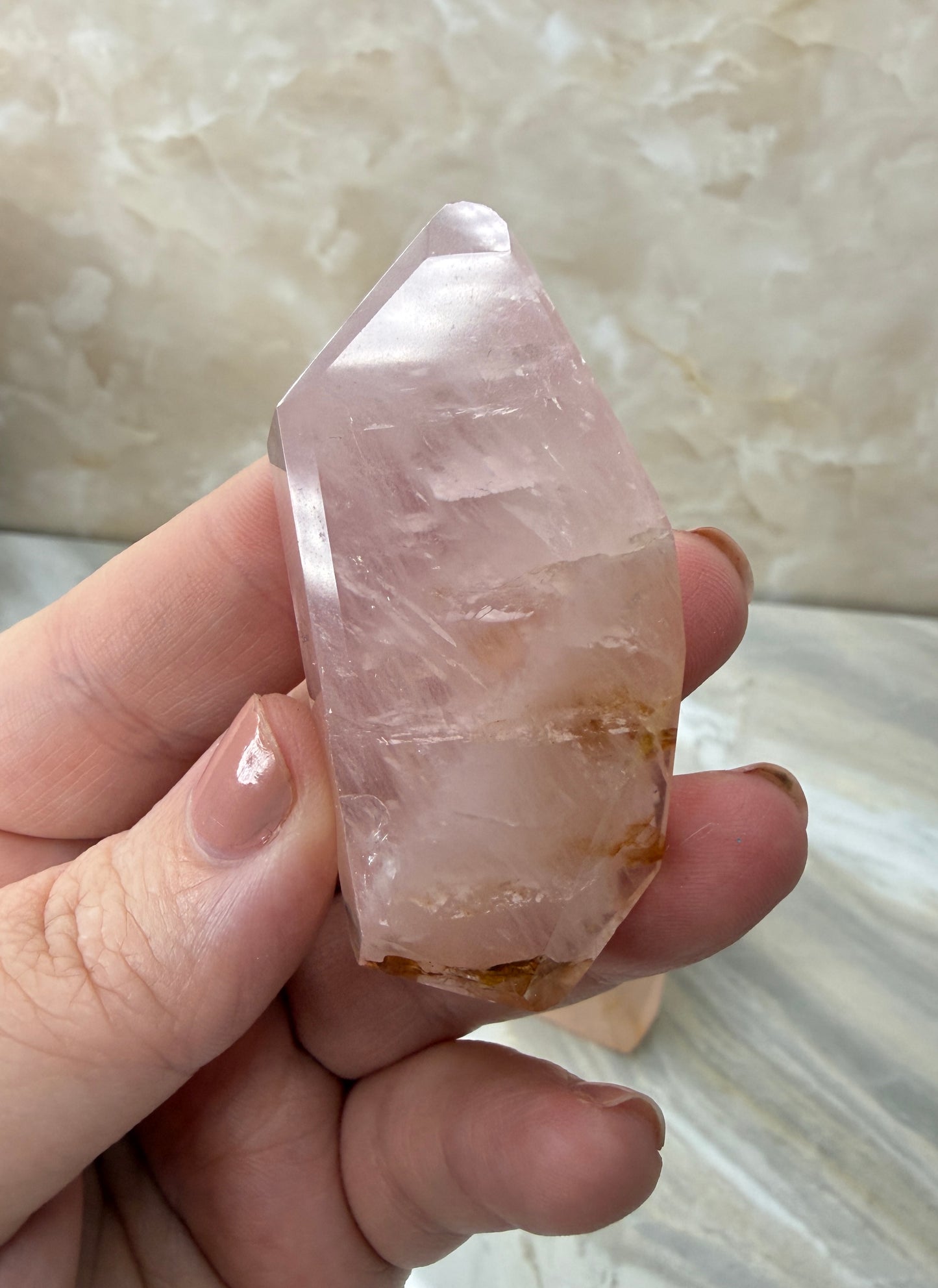 Rose Quartz & Golden Healer Freeform from Brazil