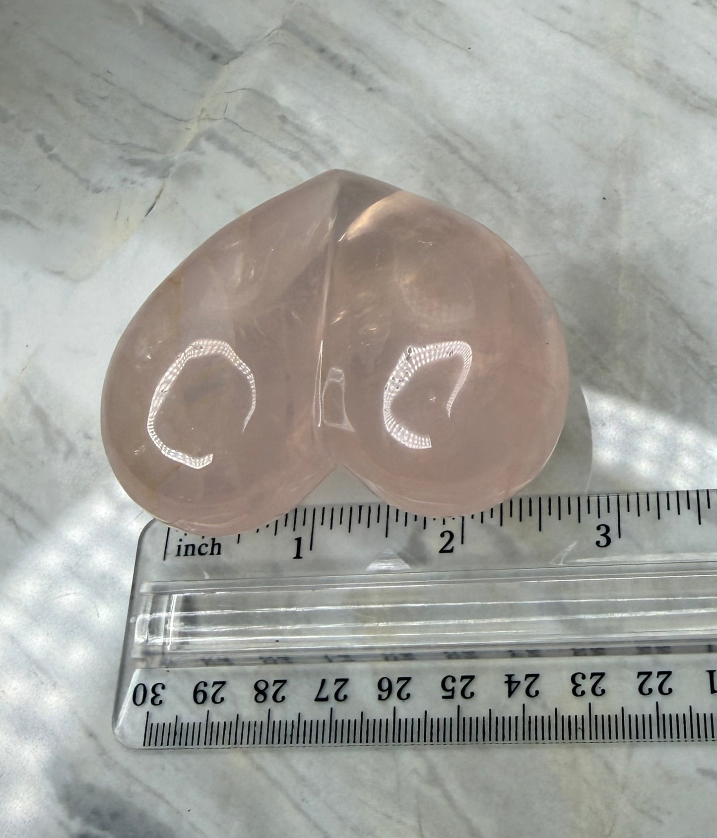 Star Rose Quartz Puffy Heart from Madagascar