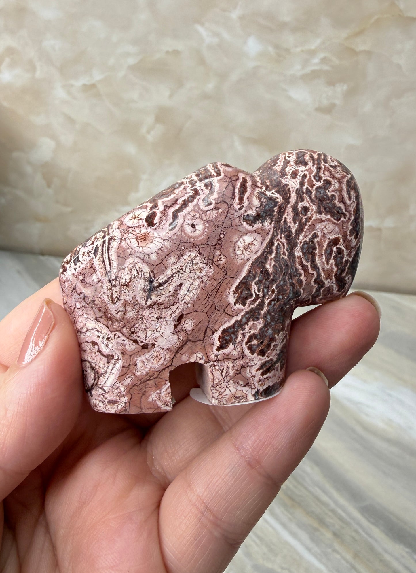 Ryholite Buffalo Carving