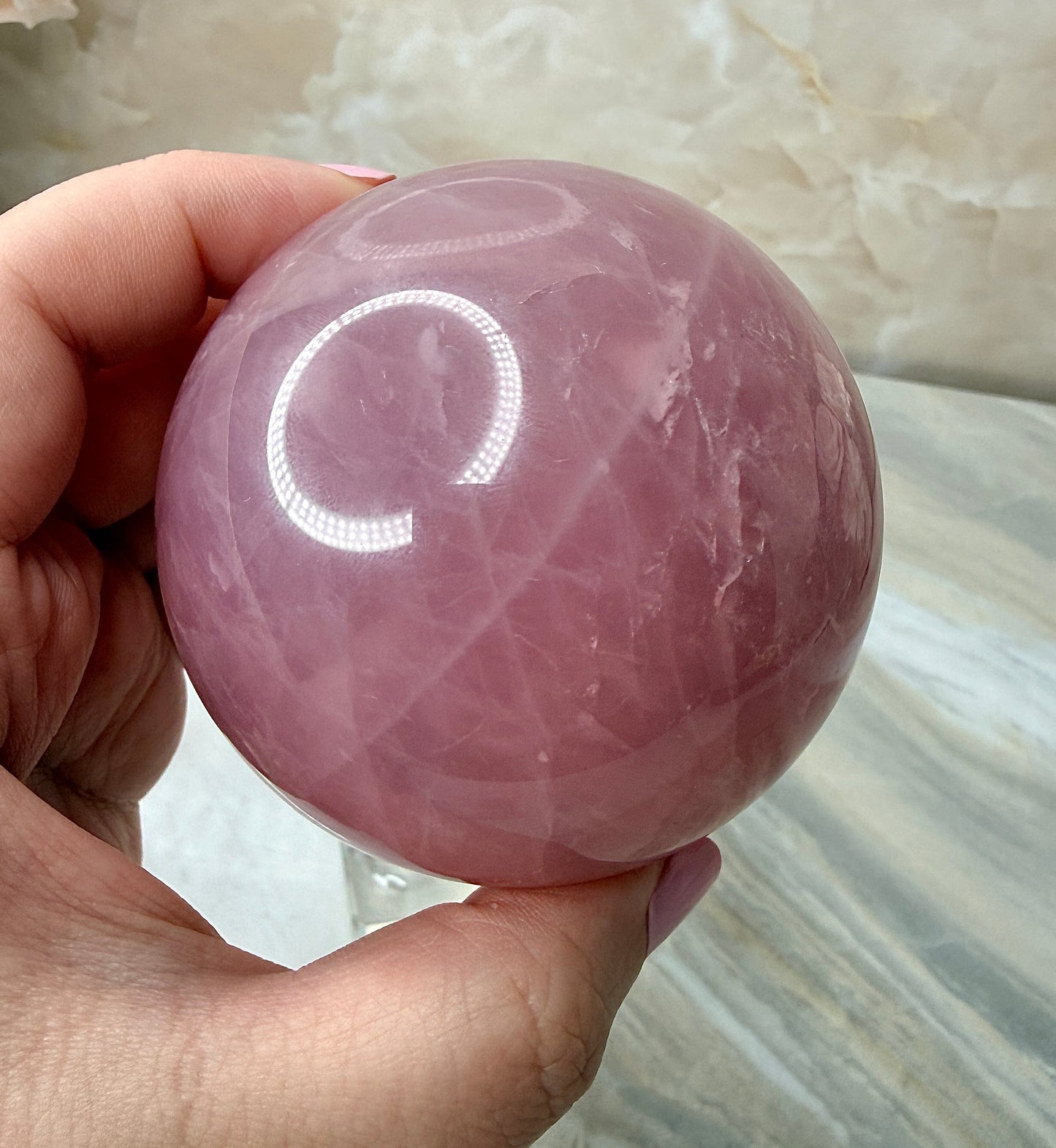 High Quality Rose Quartz Sphere 65mm