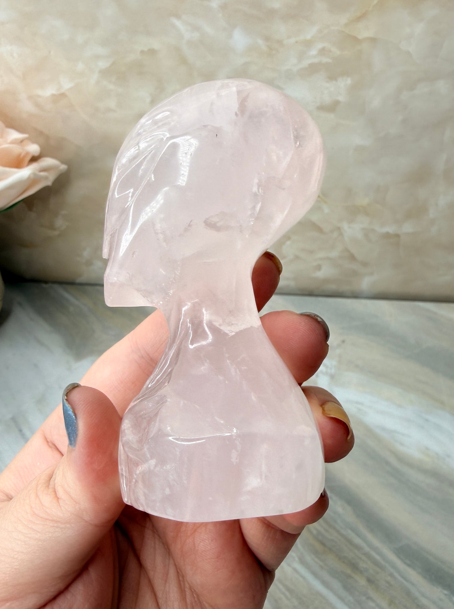 Custom Girasol Rose Quartz Alien from Brazil