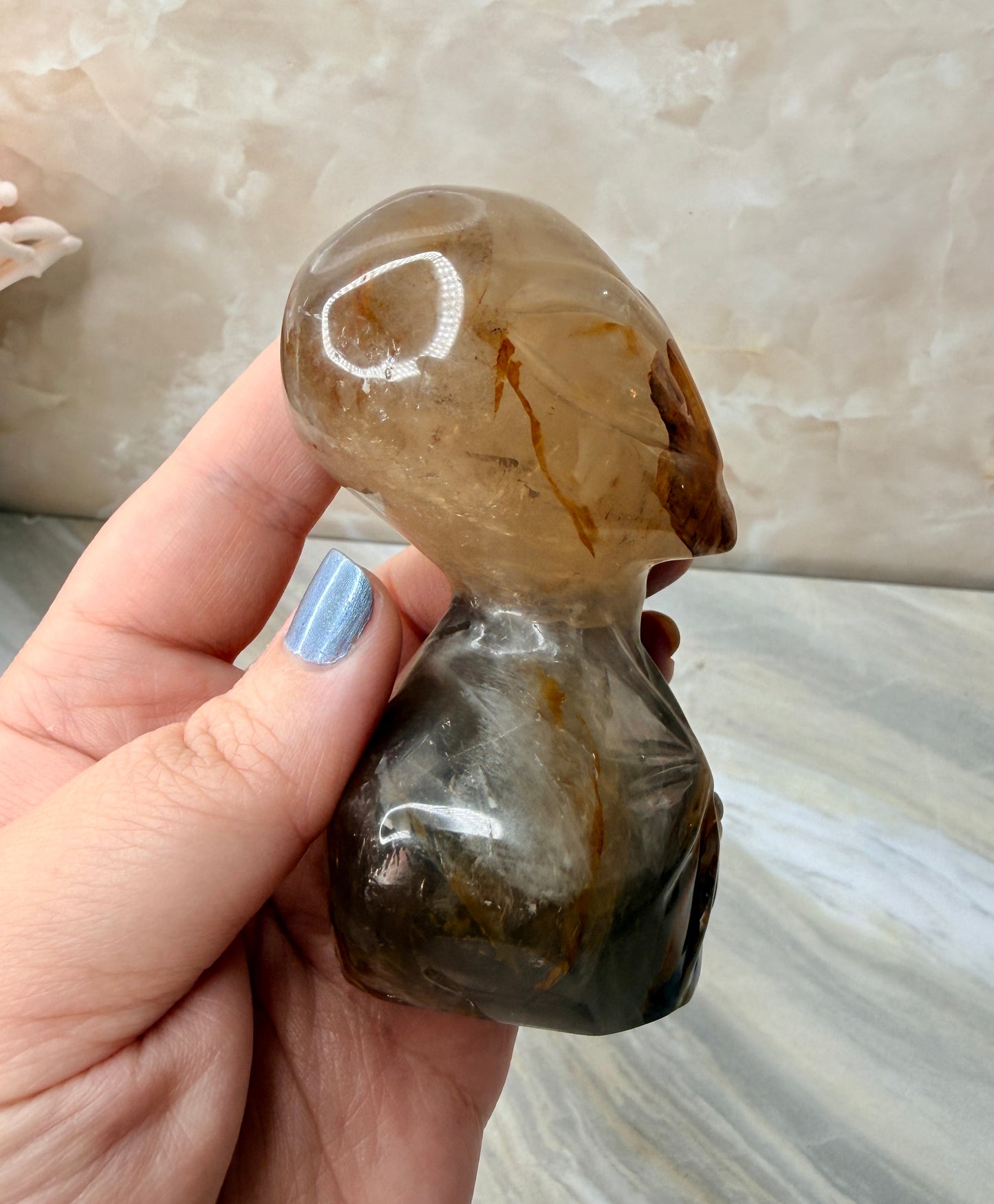 Custom Smokey & Golden Healer Quartz Alien from Brazil
