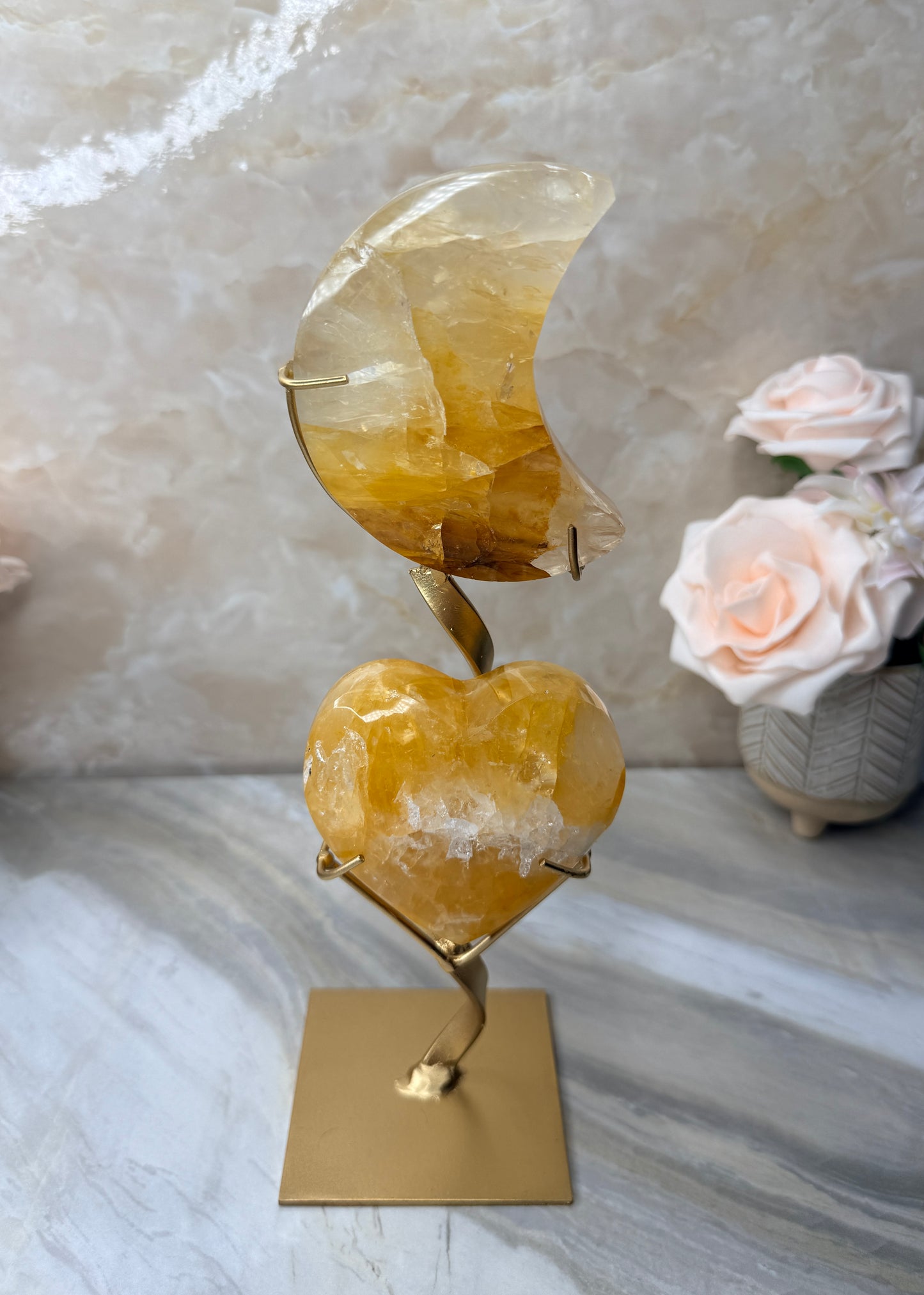 Custom Golden Healer Moon & Heart from Brazil