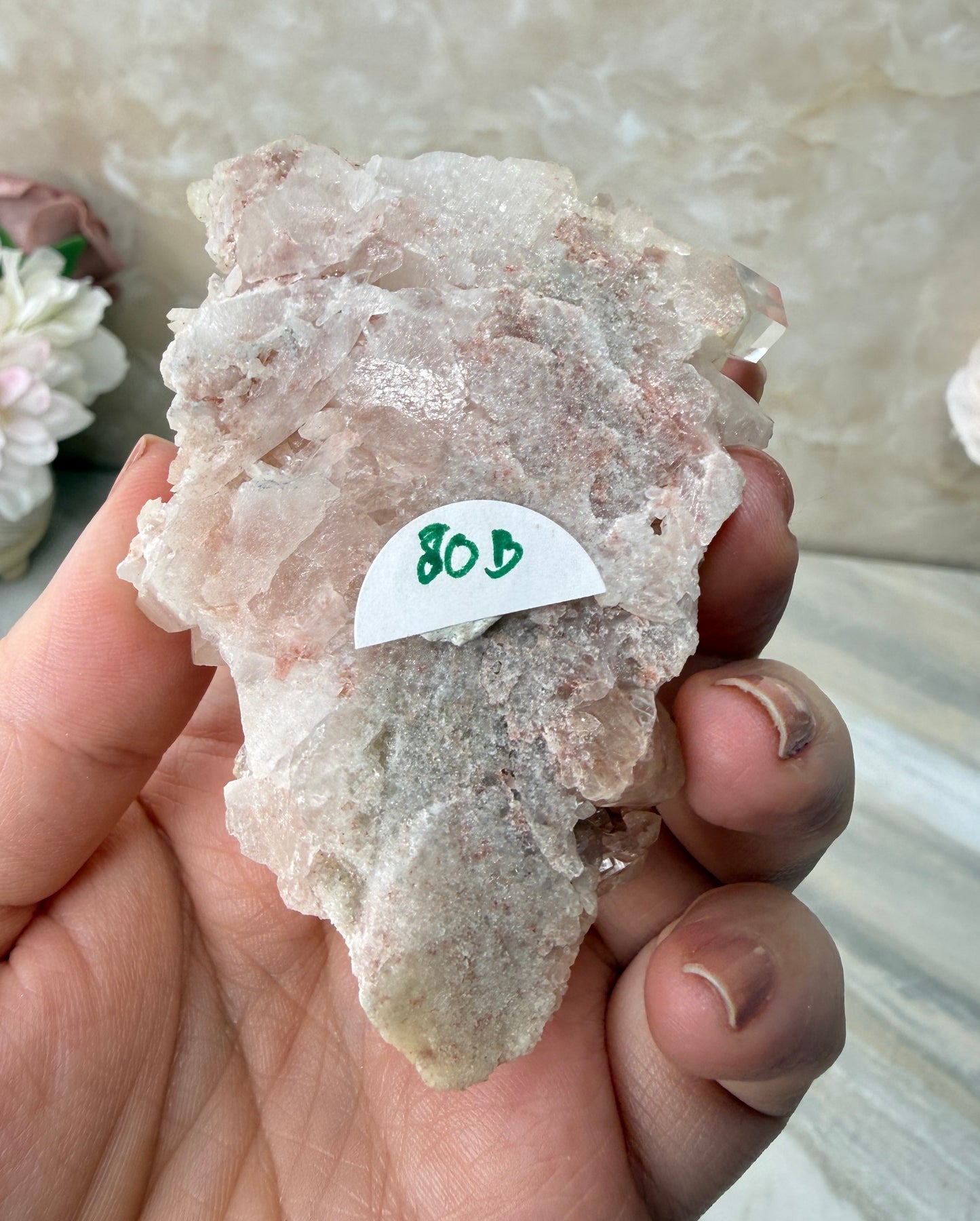 Pink Himalayan Quartz Cluster