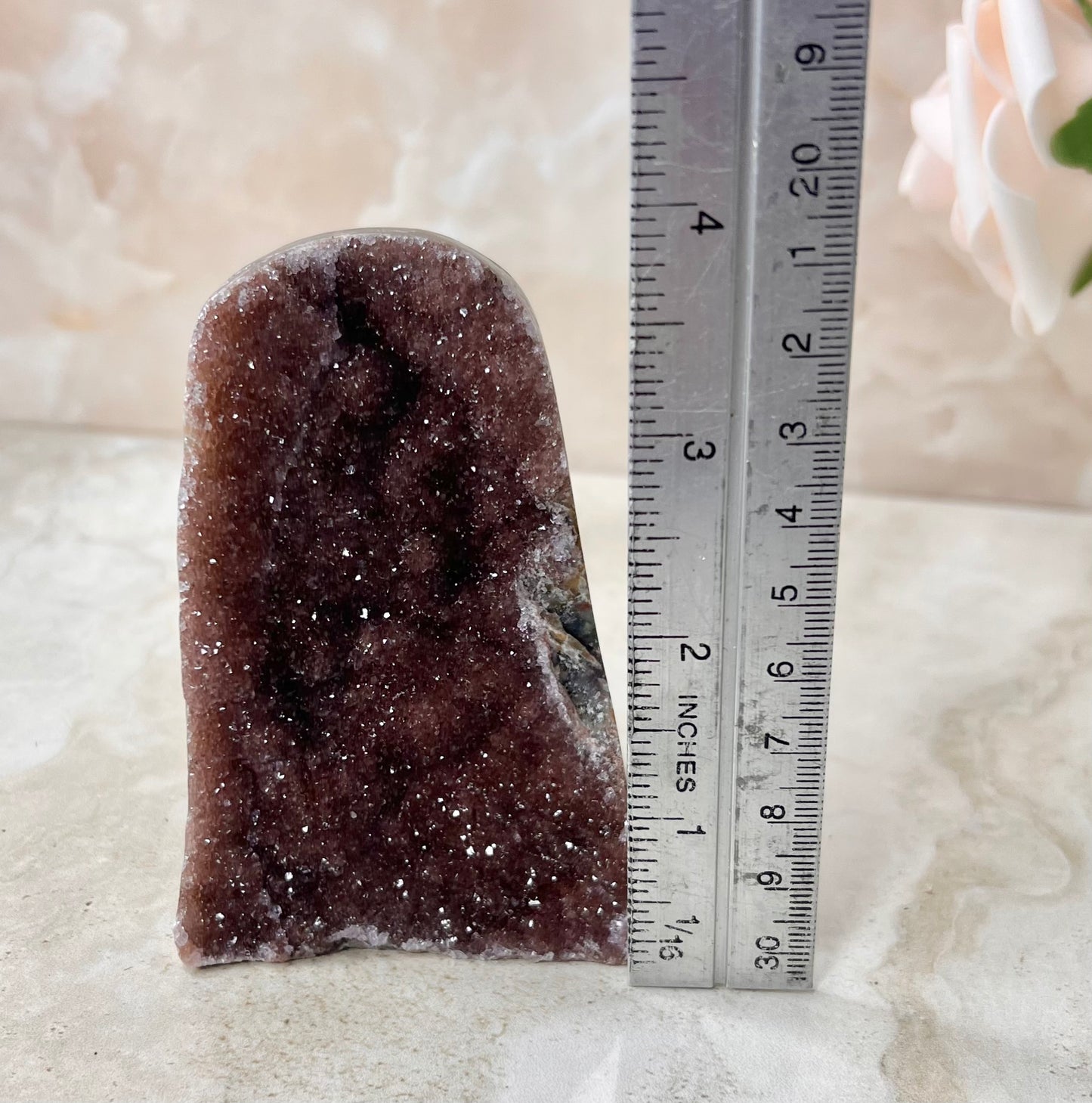 Druzy Sugar Rainbow Amethyst Cut Base