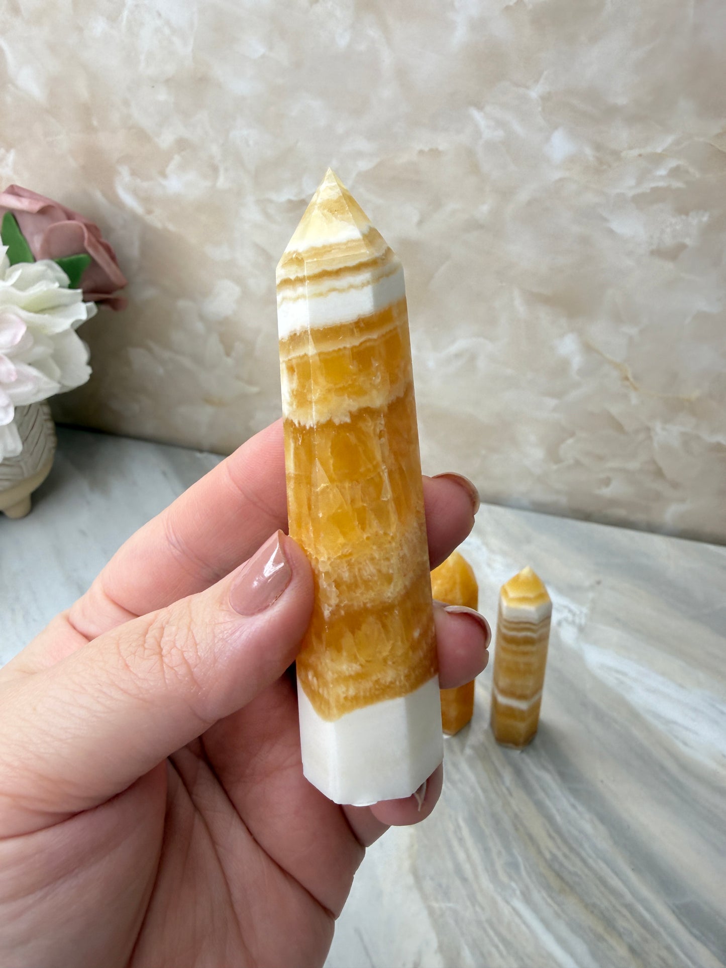 Orange Calcite Tower