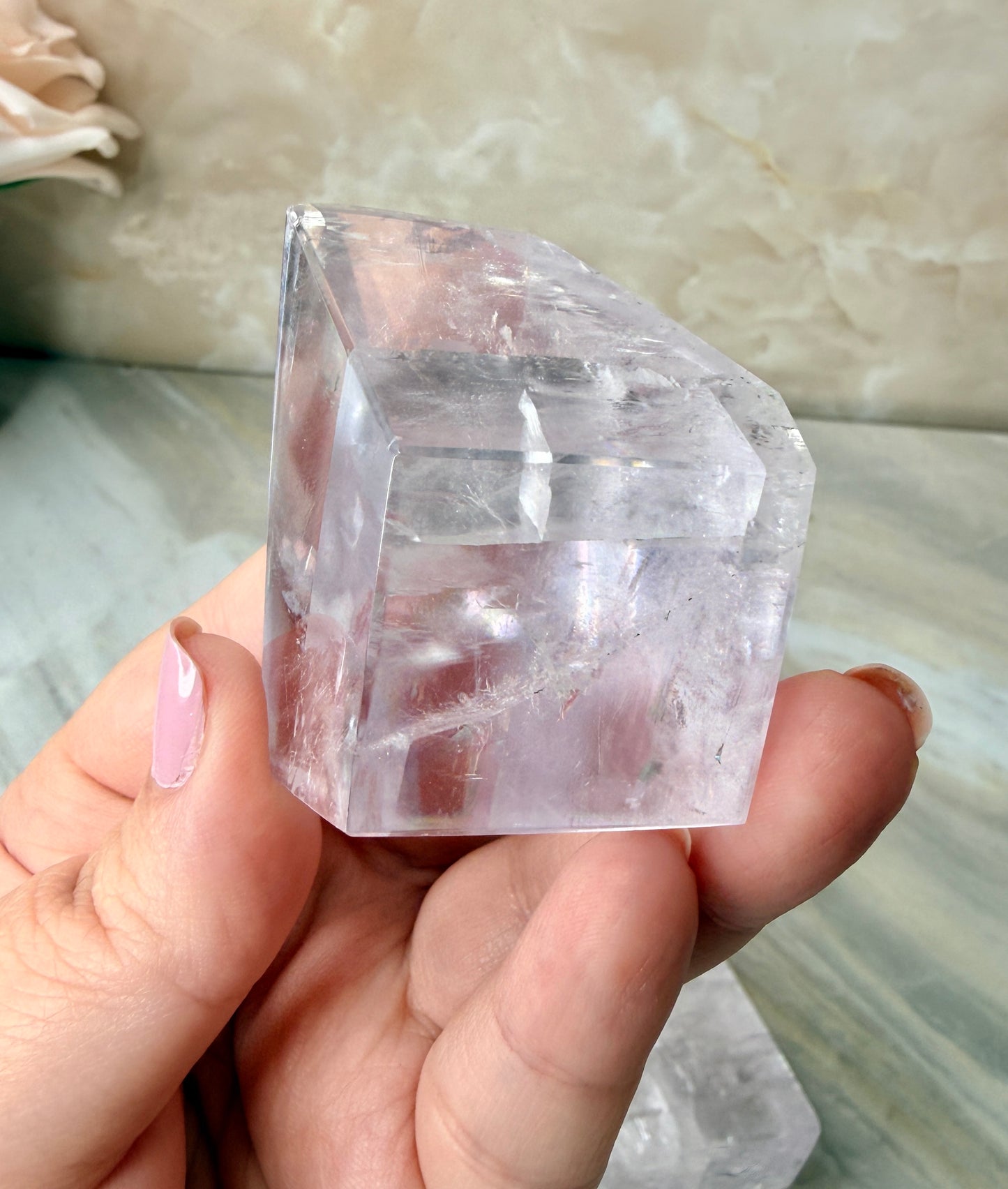 Fully Polished Purple Calcite from Madagascar