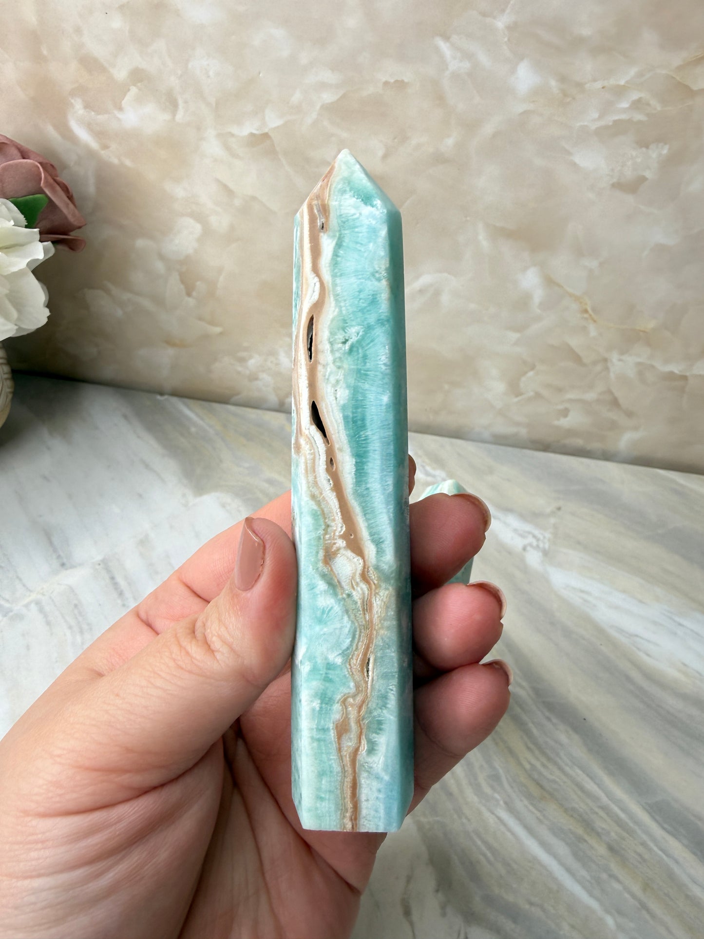 Blue Aragonite Tower