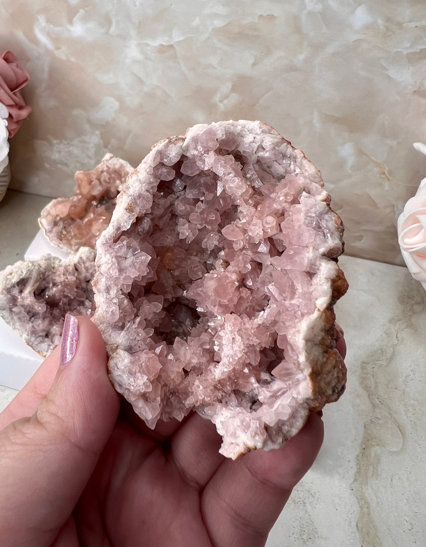 Pink Amethyst Geode from Argentina