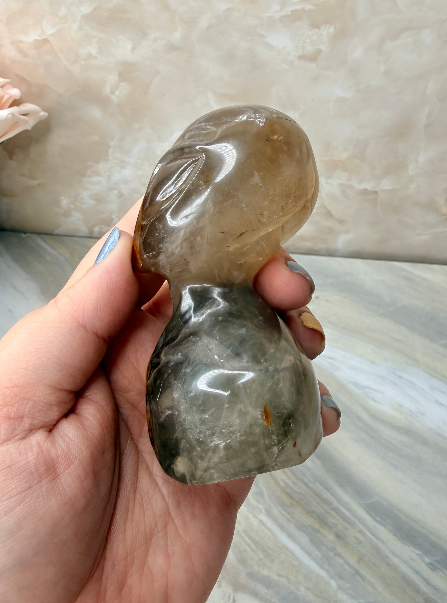 Custom Smokey & Golden Healer Quartz Alien from Brazil