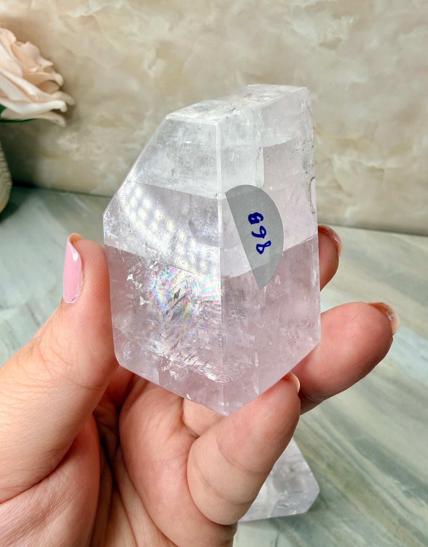 Fully Polished Purple Calcite from Madagascar
