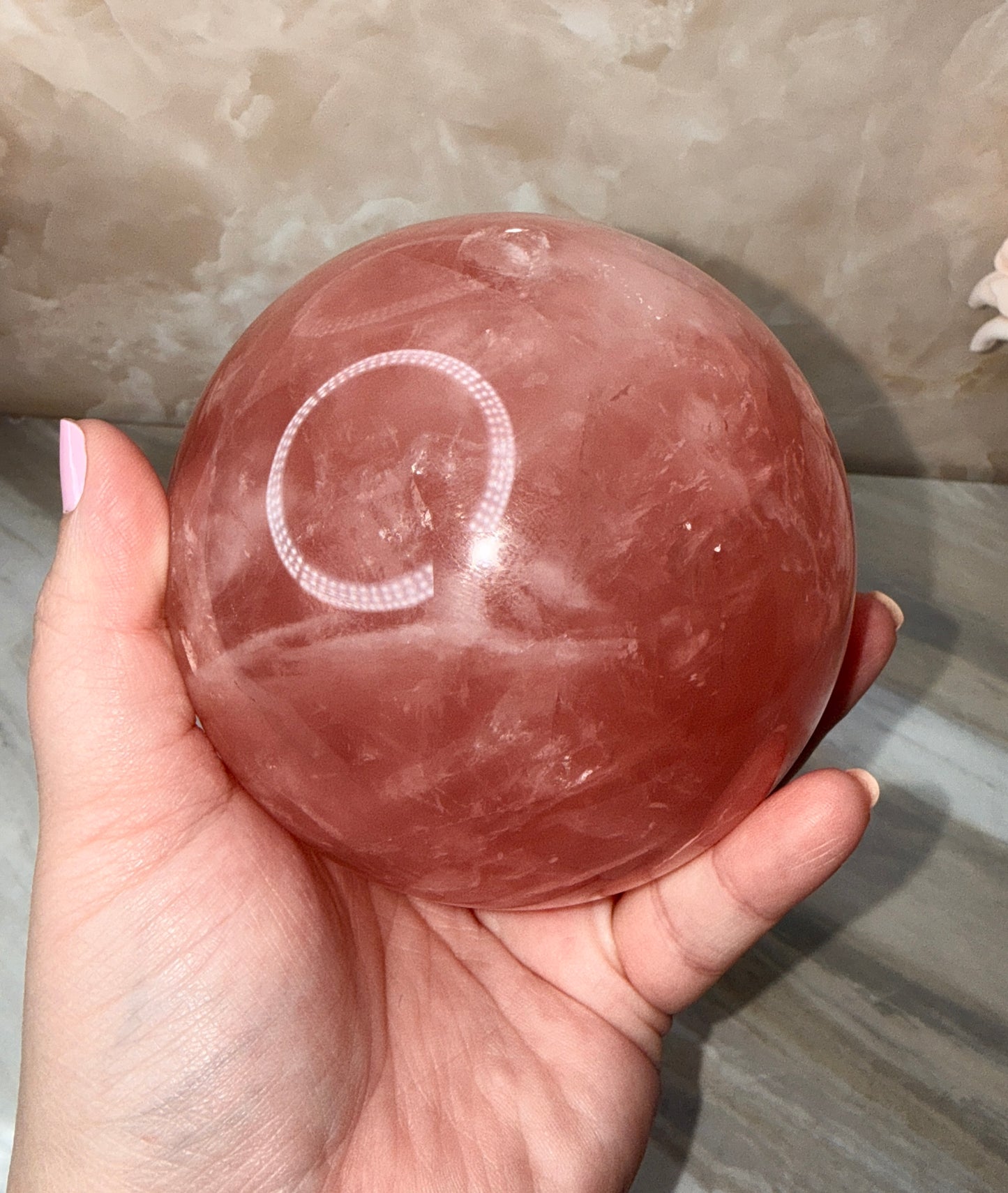 High Quality Rose Quartz Sphere 105mm