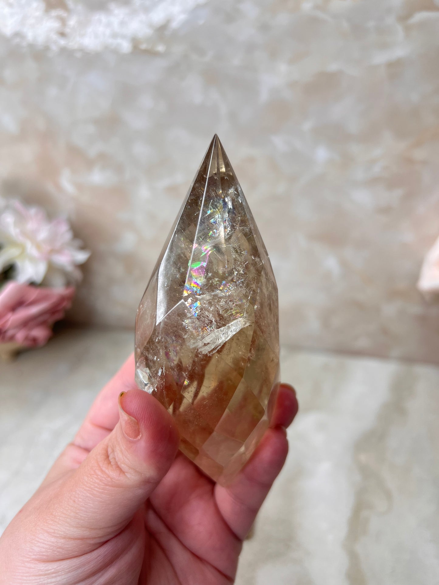 Faceted Citrine Dt on Stand