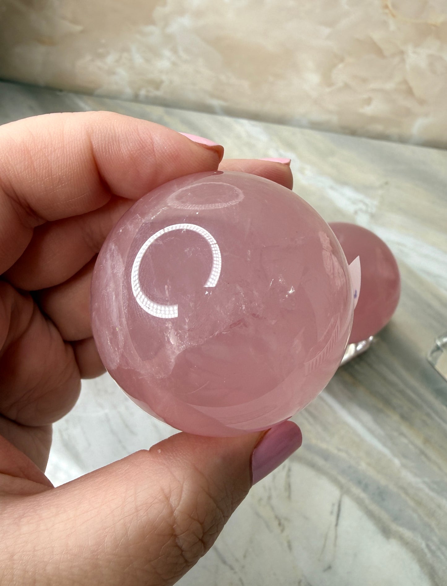 High Quality Star Rose Quartz Sphere