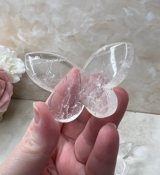 Clear Quartz Butterfly