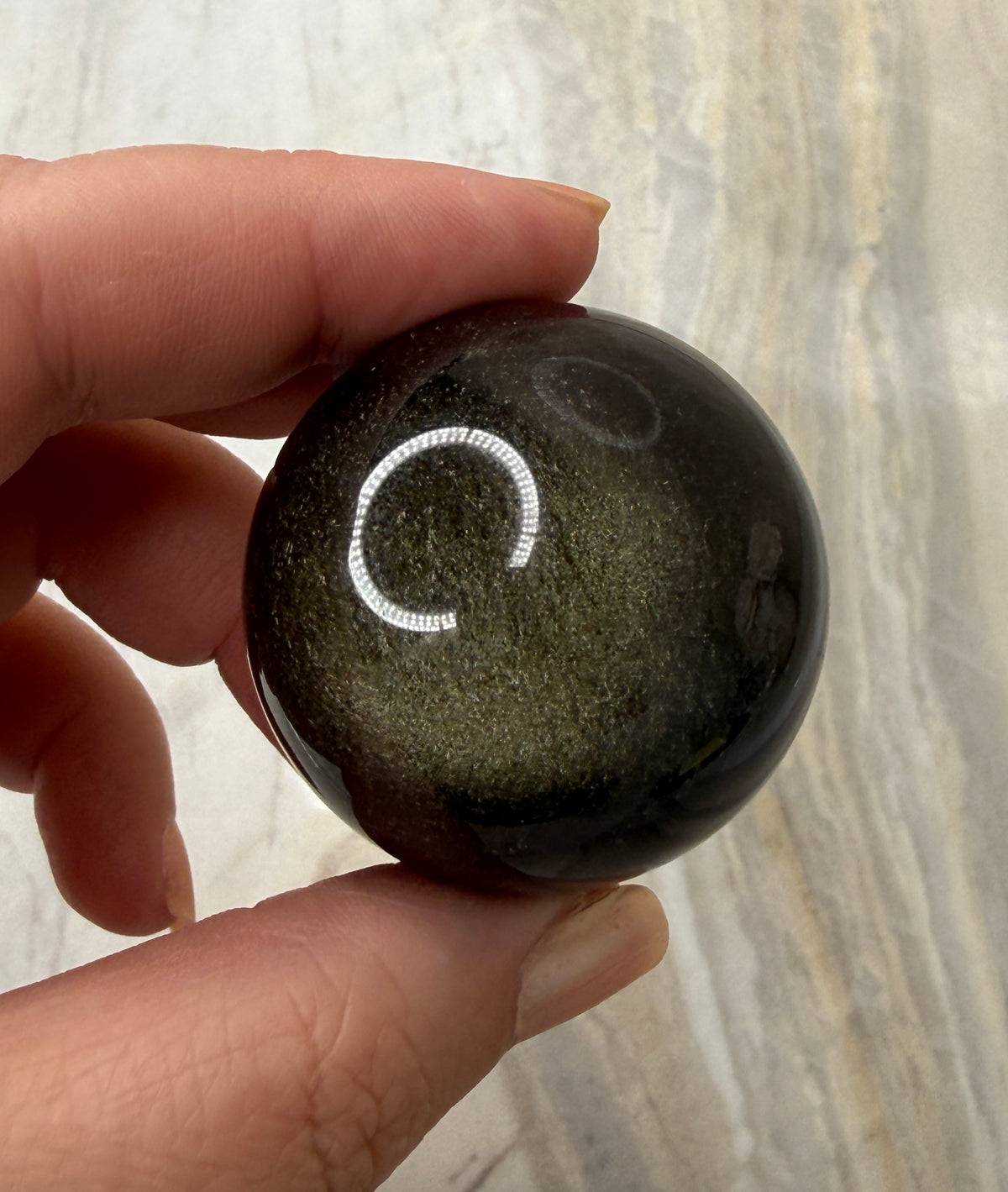 Gold Sheen Obsidian Sphere 38mm
