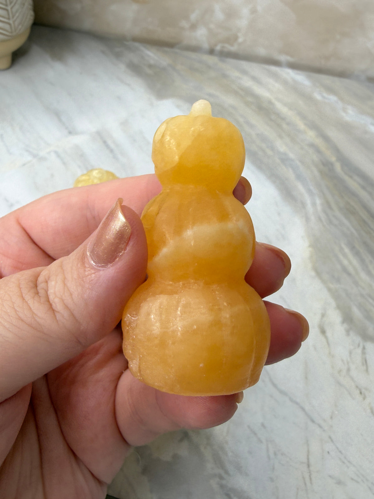 Orange Calcite 3 Pumpkin Carving