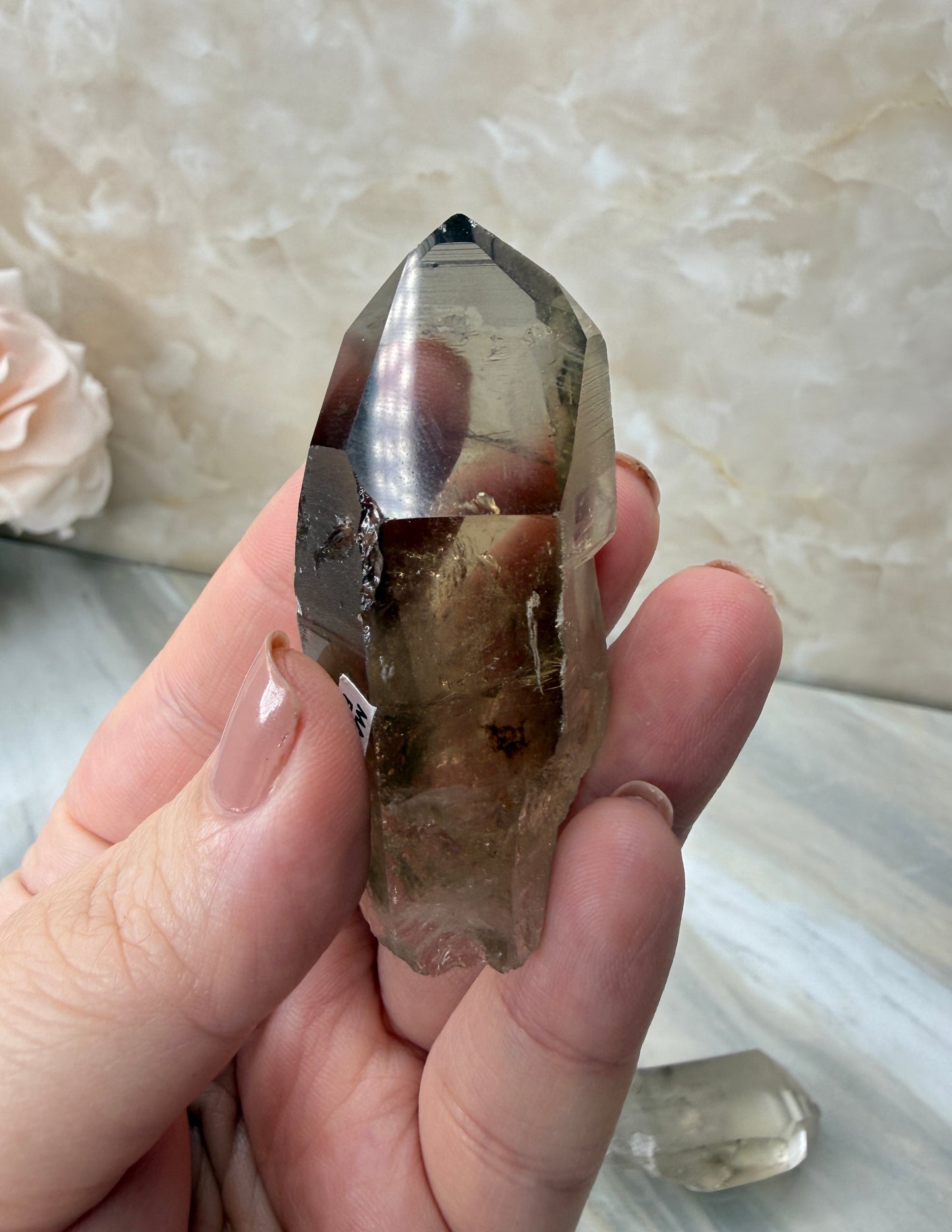 Smokey Lemurian Half Polished