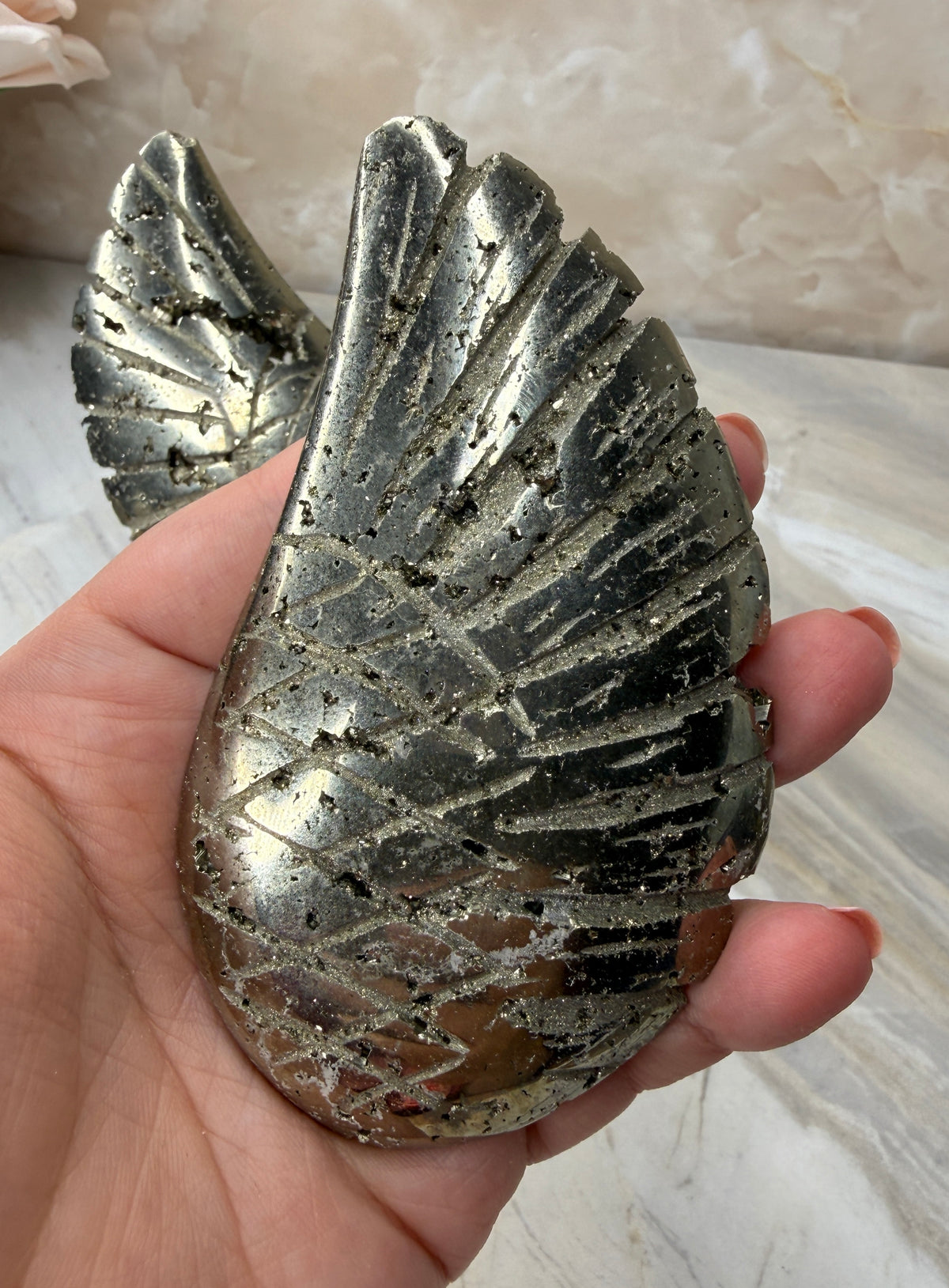 Pyrite Wings on Stand