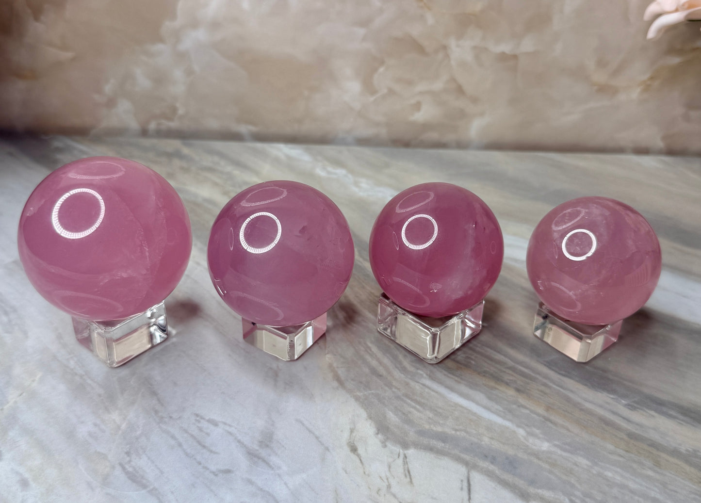 High Quality Star Rose Quartz Sphere