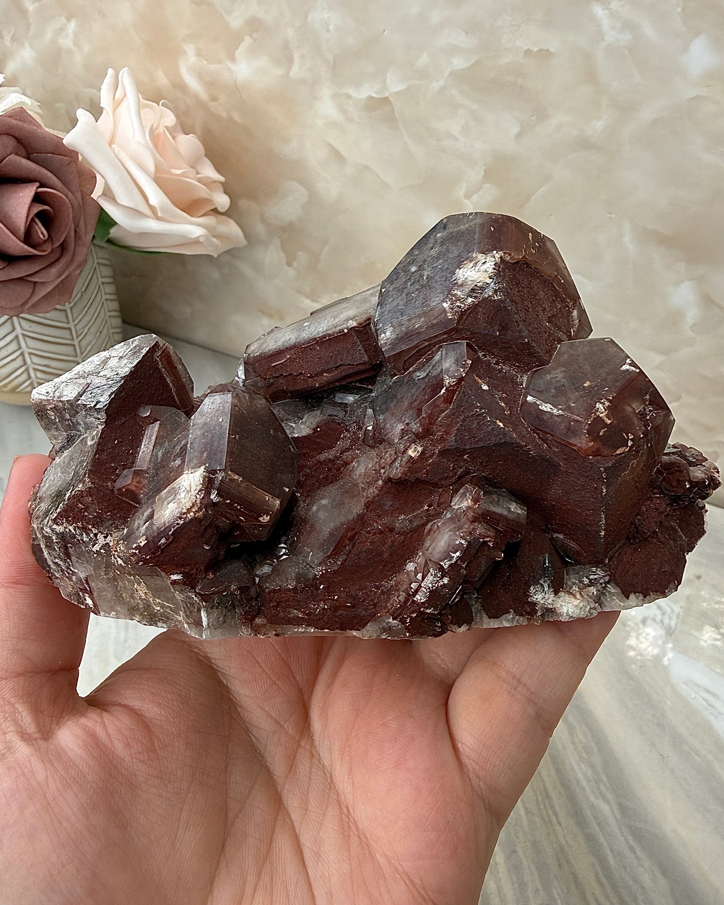 Chocolate Calcite Cluster