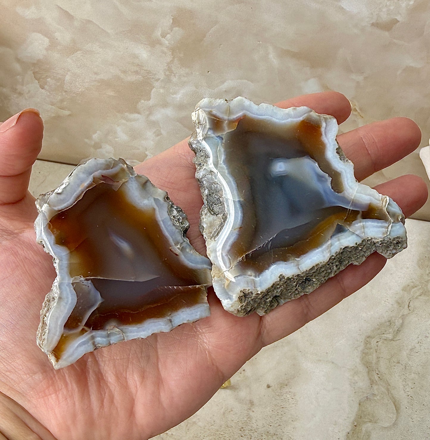 Indonesian Agate Pair
