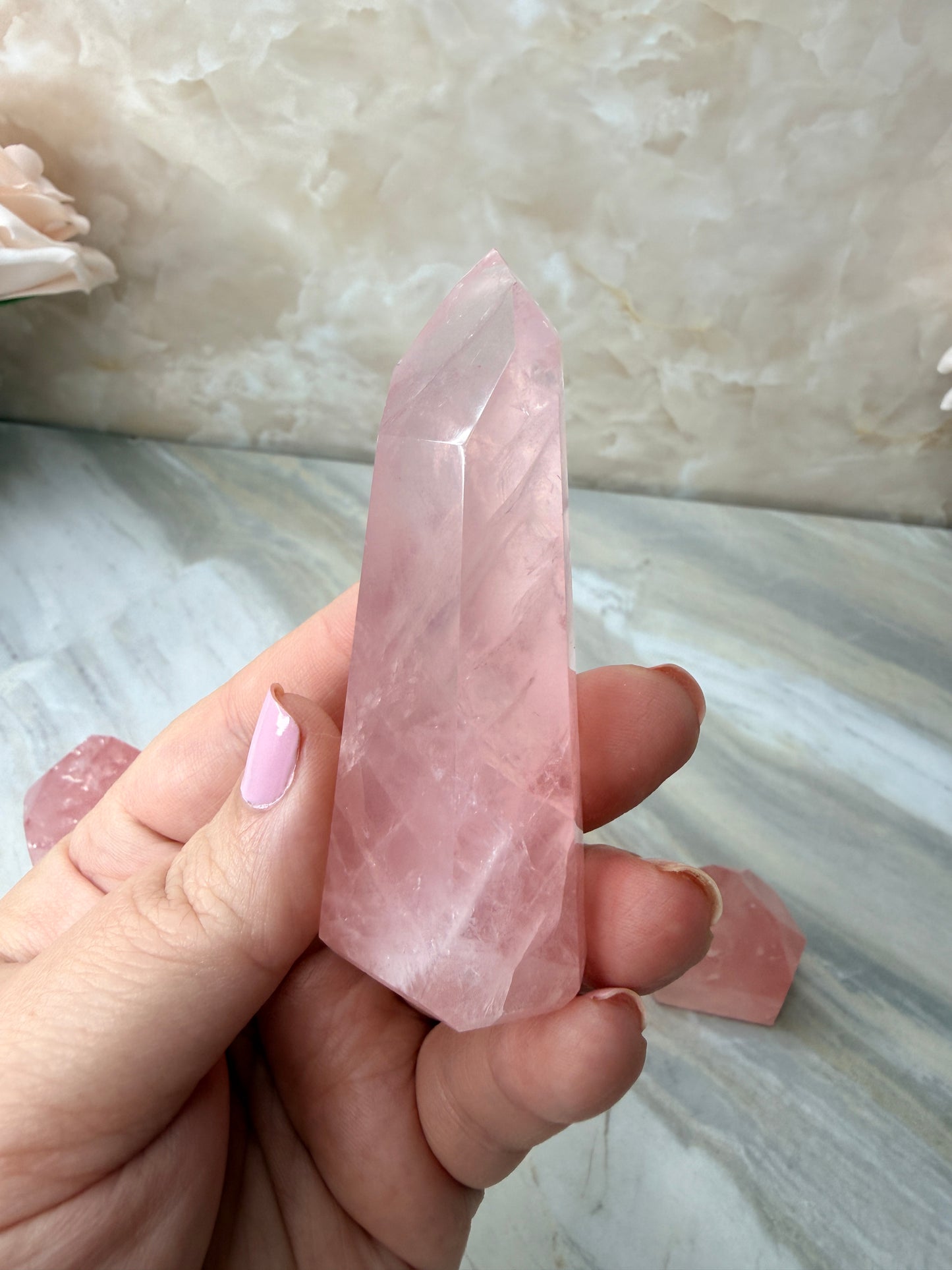 High Quality Rose Quartz Tower