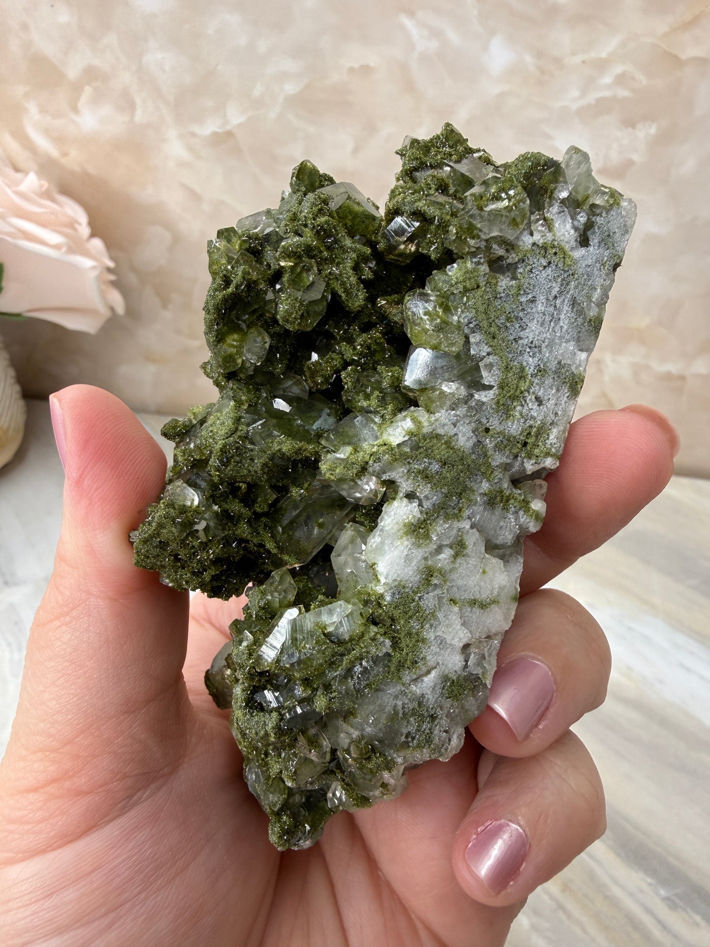 Epidote & Quartz Cluster from Turkey