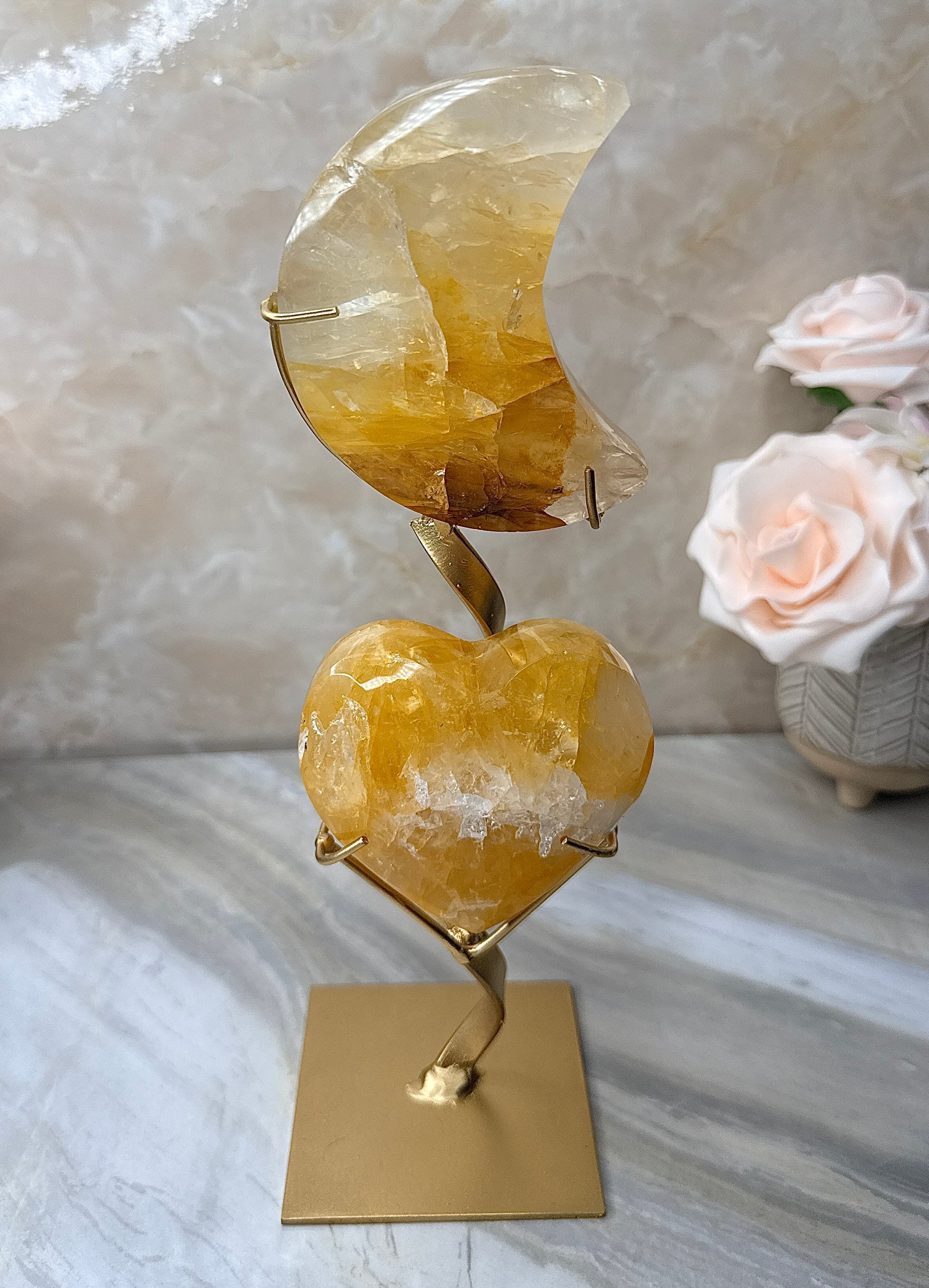 Custom Golden Healer Moon & Heart from Brazil