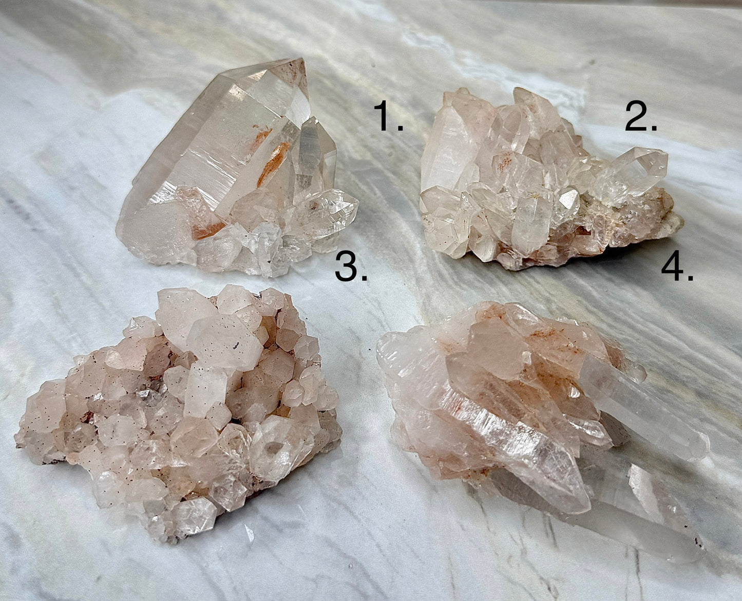 Pink Himalayan Quartz Cluster