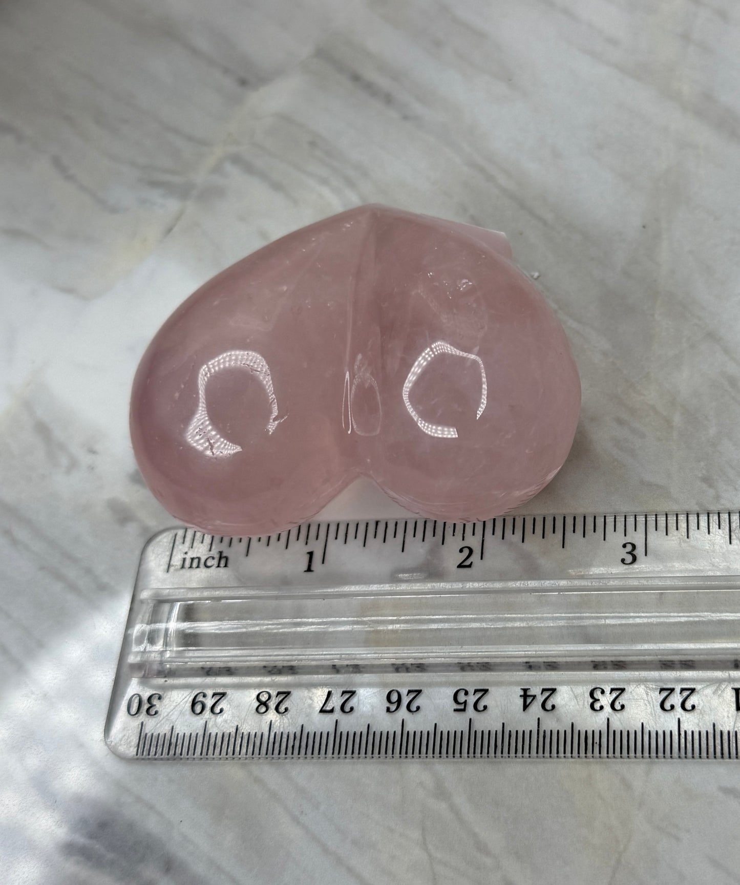 Star Rose Quartz Puffy Heart from Madagascar