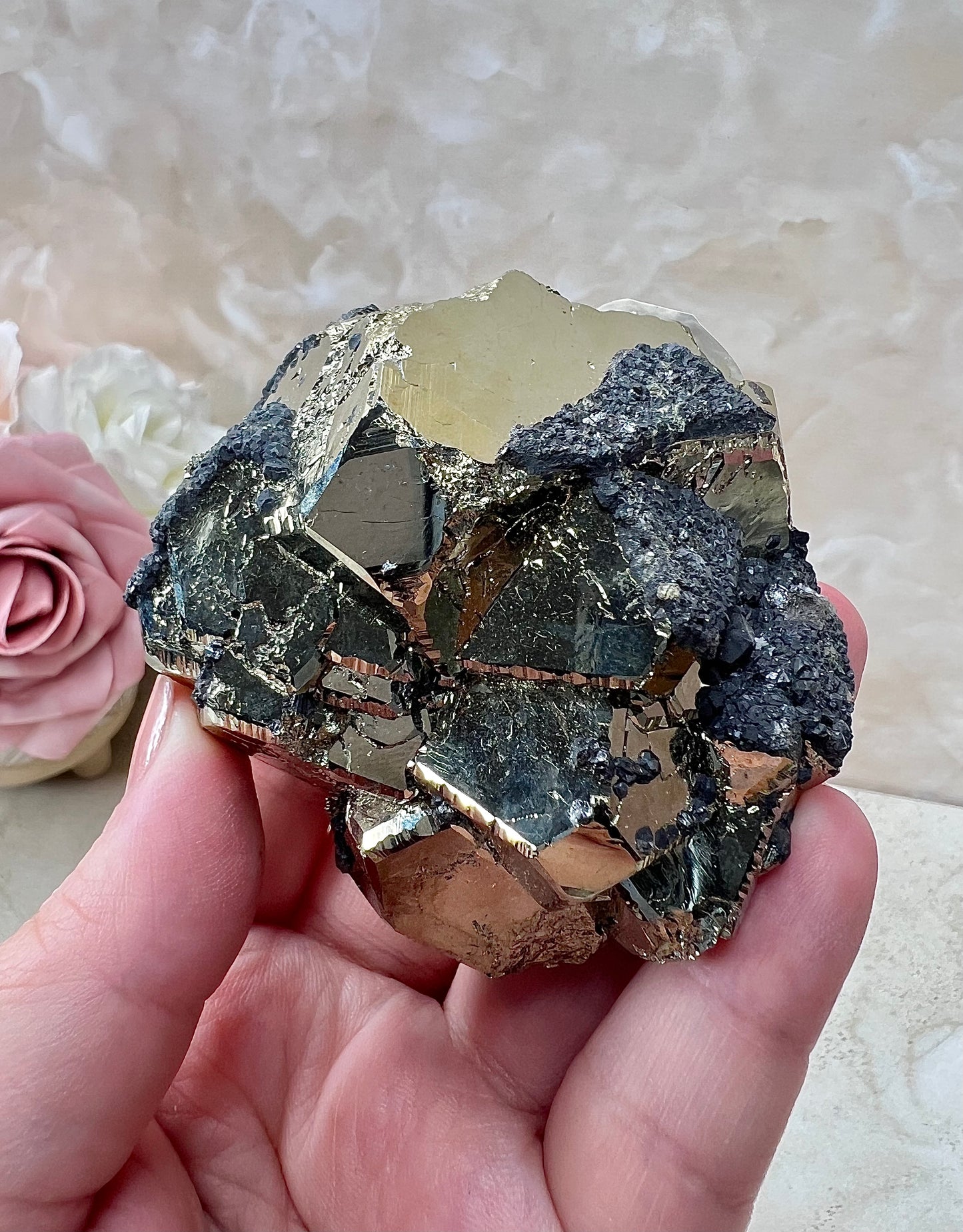 Octahedral Peruvian Pyrite Cluster