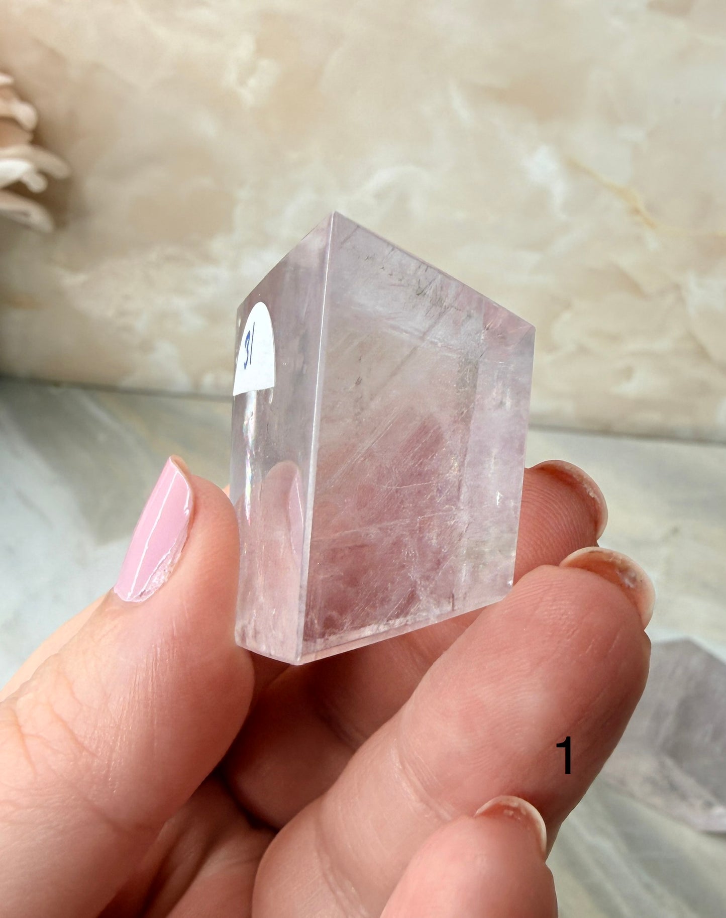 Fully Polished Purple Calcite from Madagascar