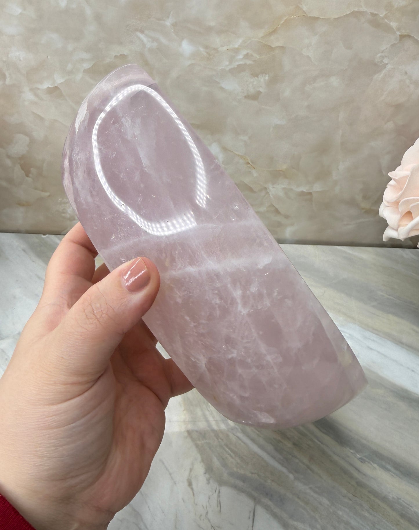 Rose Quartz Bowl from Madagascar