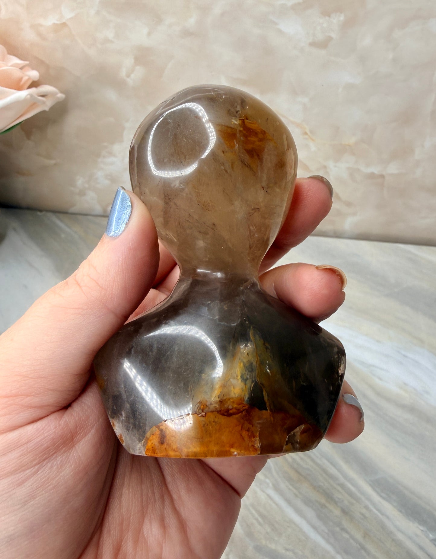 Custom Smokey & Golden Healer Quartz Alien from Brazil