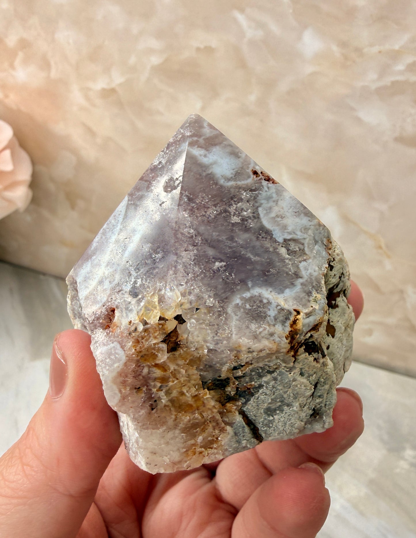 Pink Amethyst Top Polished Point