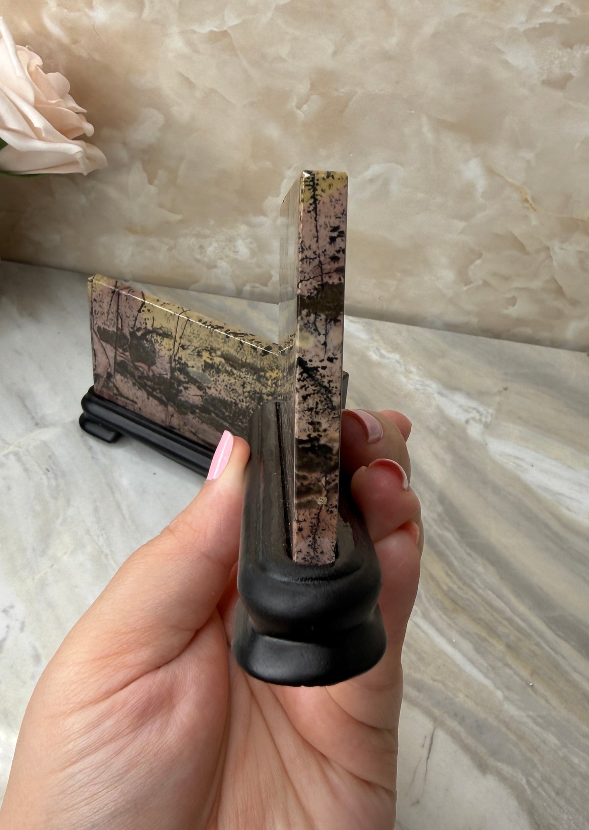 Picture Jasper Slab on Stand