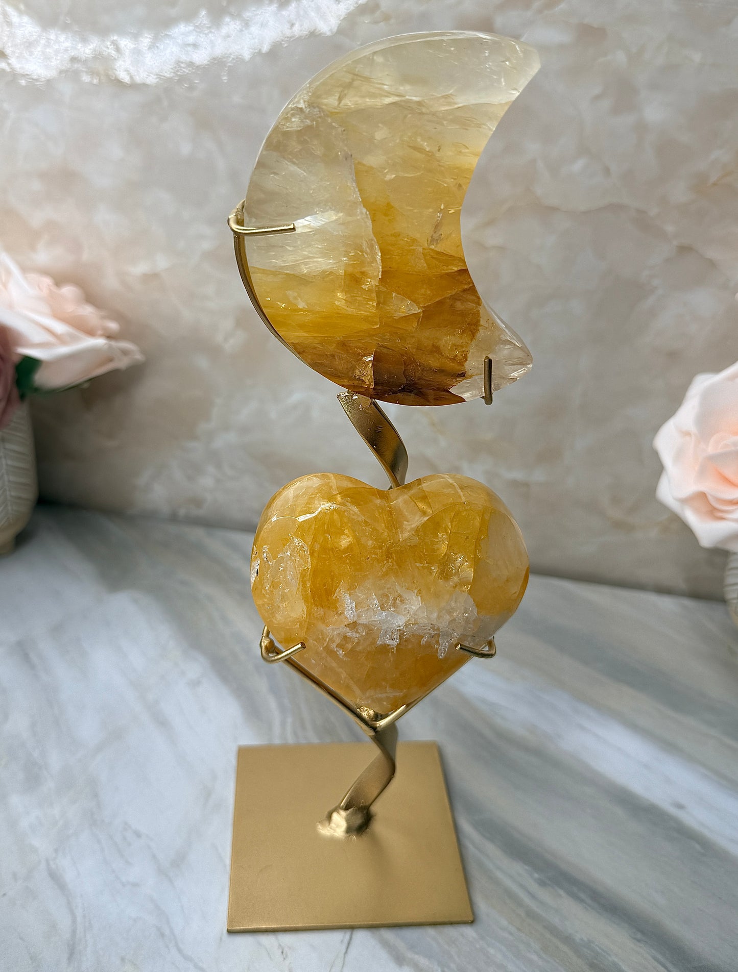 Custom Golden Healer Moon & Heart from Brazil