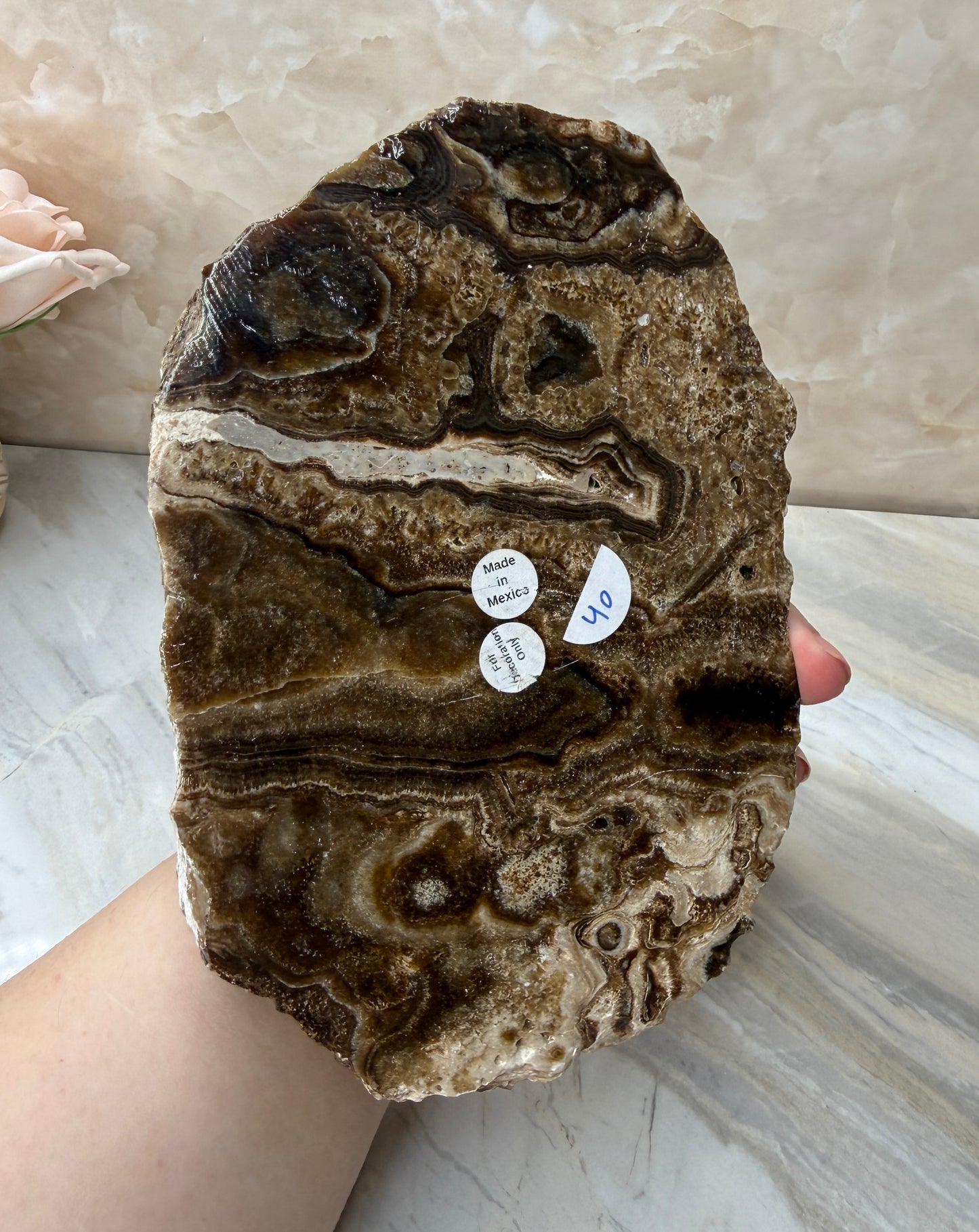 Chocolate Calcite Dish