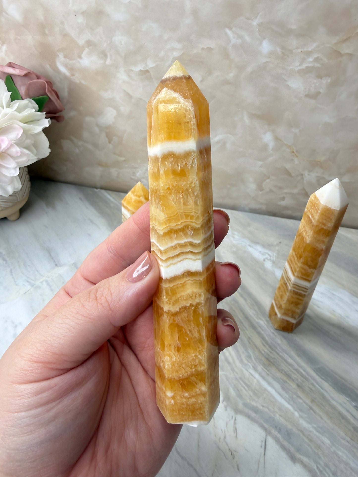 Orange Calcite Tower