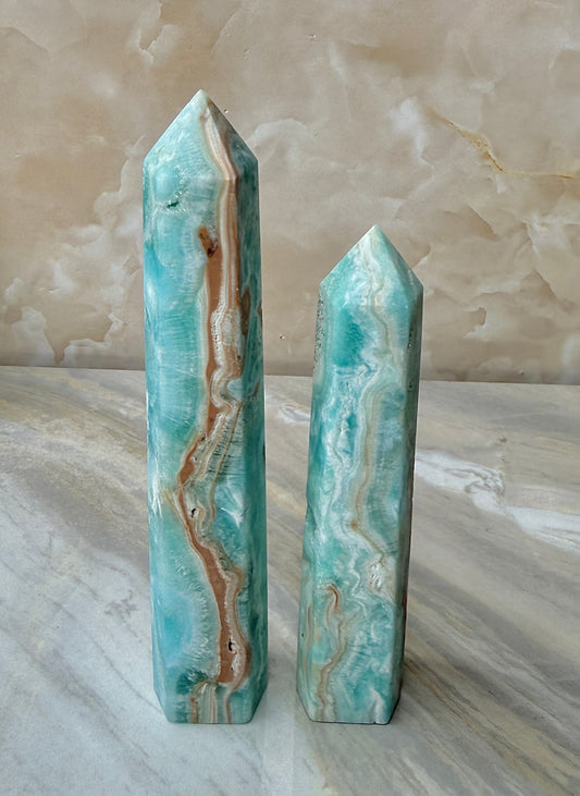 Blue Aragonite Tower