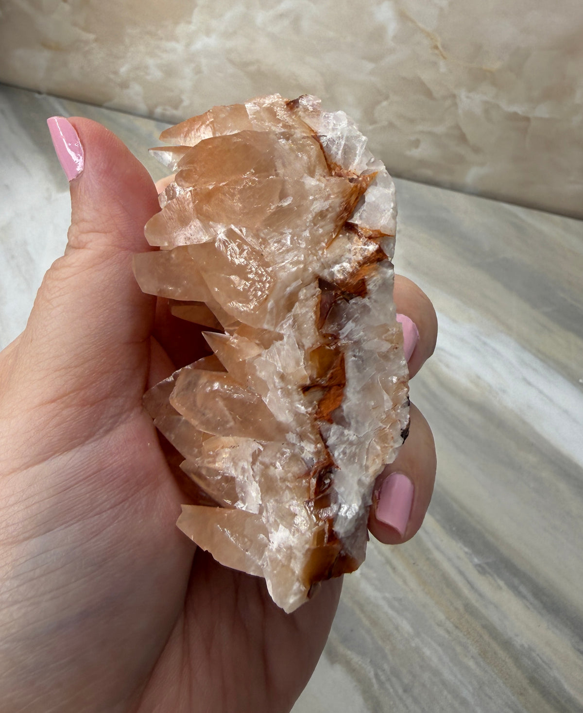 Pink/Peach Dogtooth Calcite