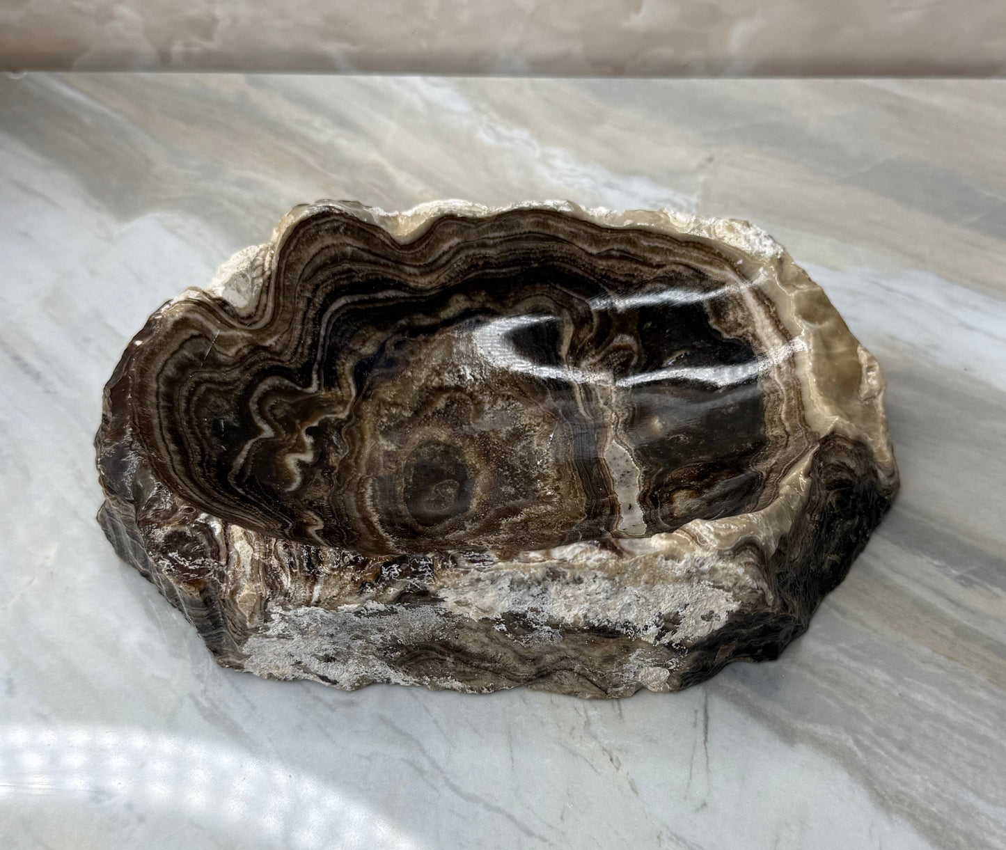 Chocolate Calcite Dish