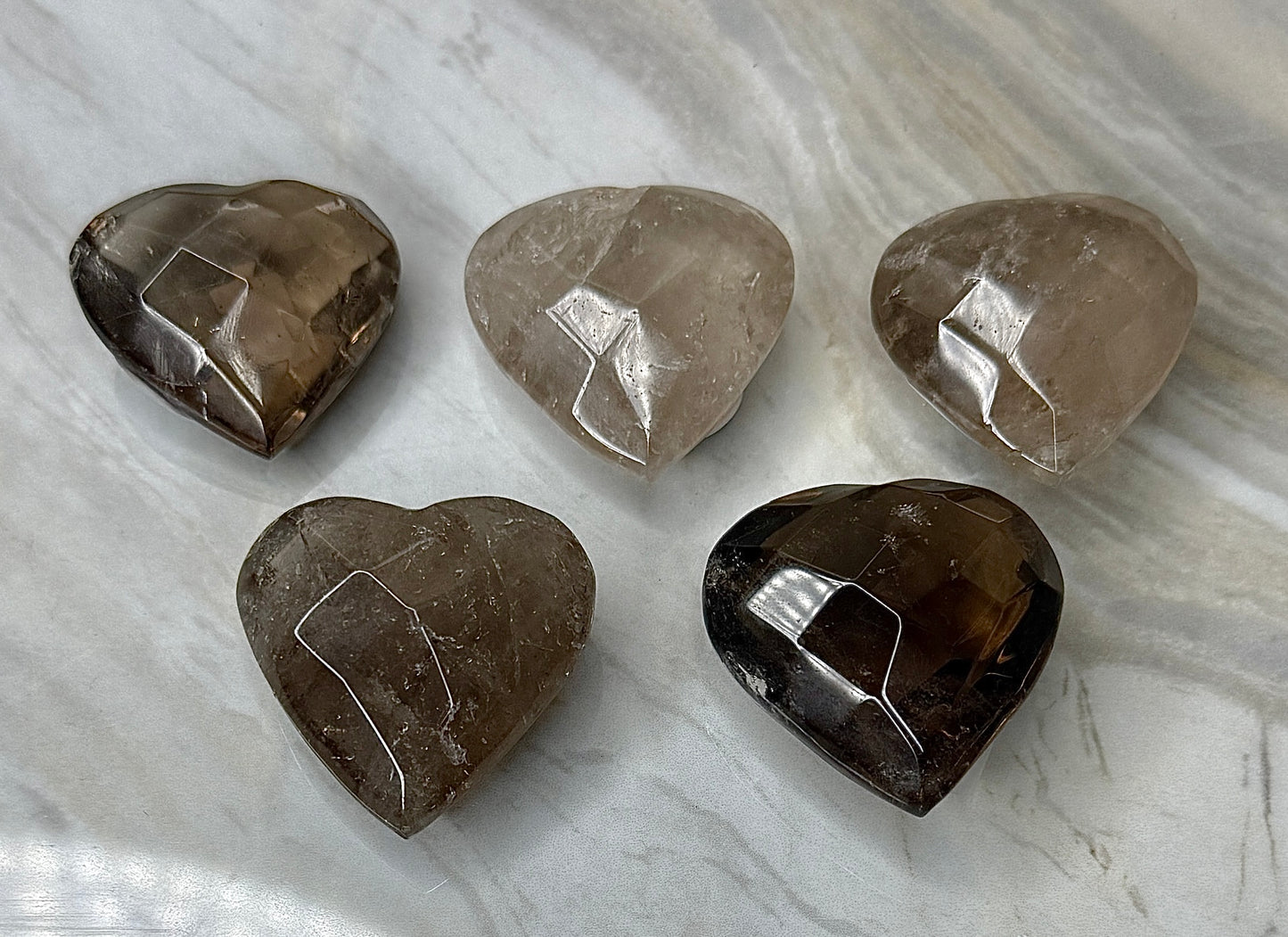 Smokey Quartz Faceted Heart from Brazil
