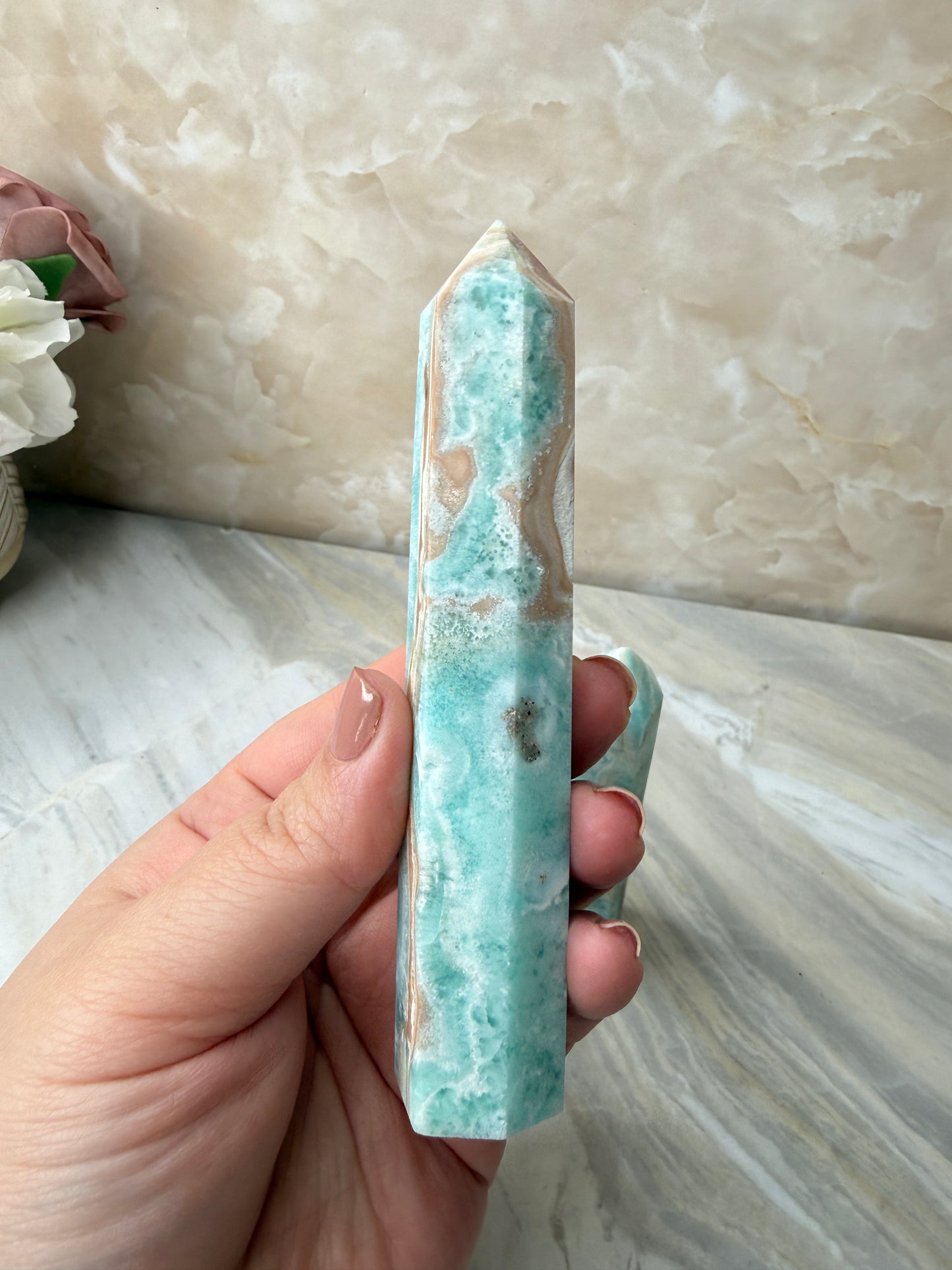 Blue Aragonite Tower