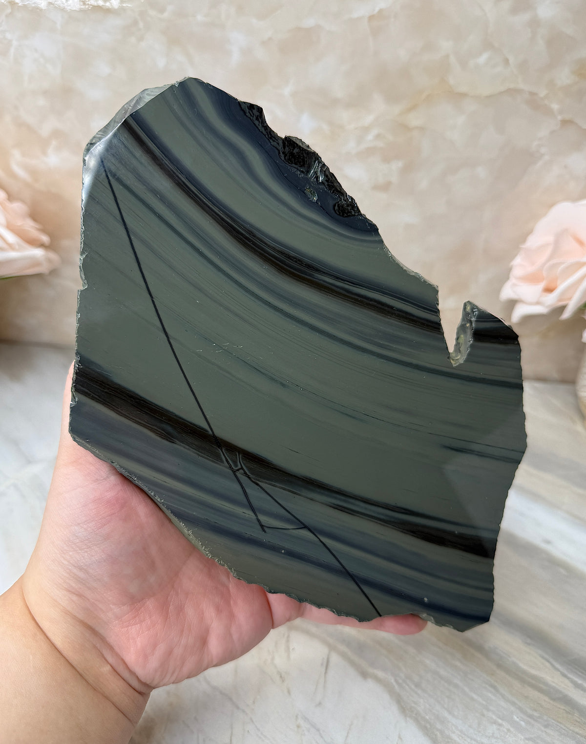 Platinum Obsidian Slab