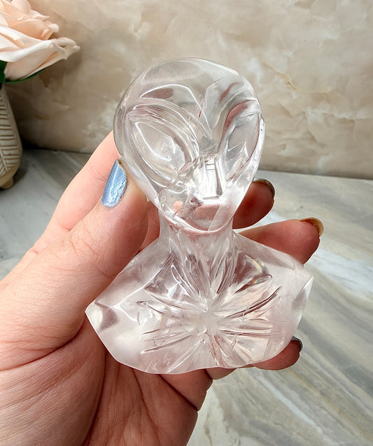 Custom Clear Quartz Alien from Brazil