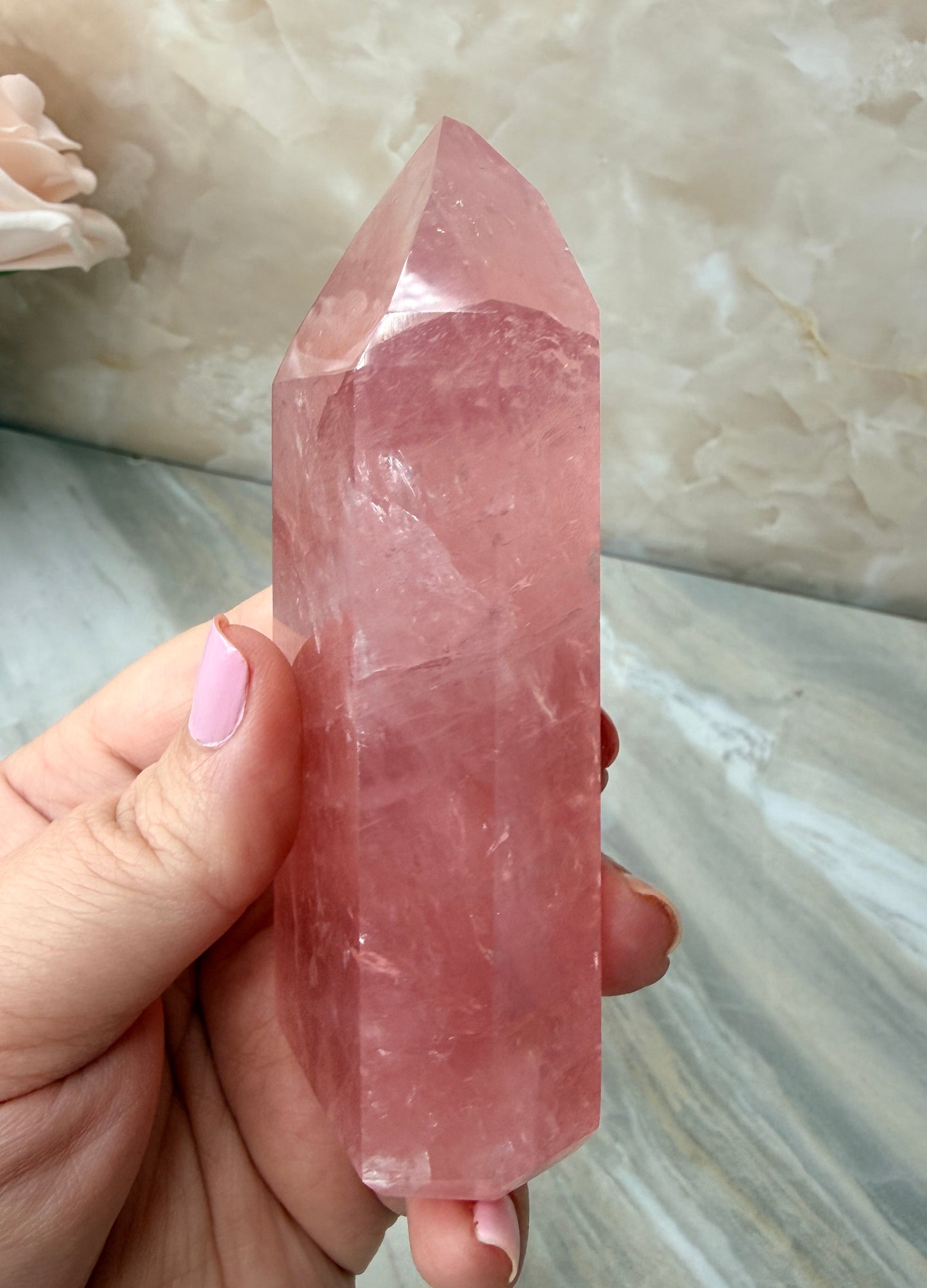 High Quality Rose Quartz Tower